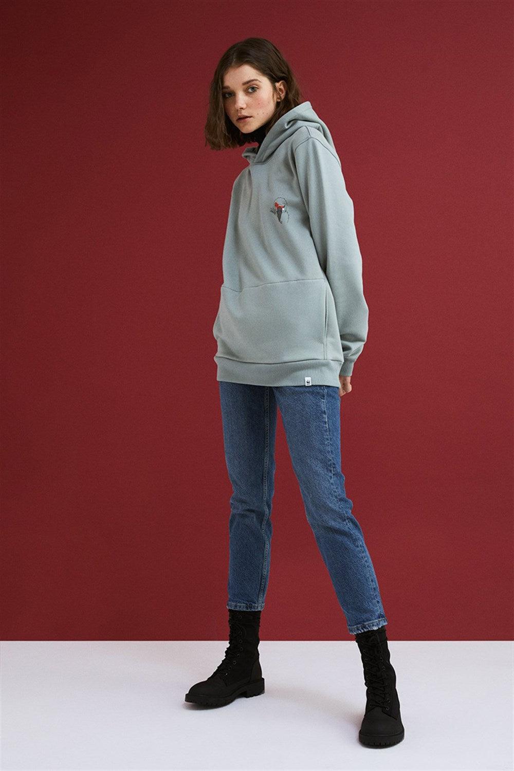 WWF Market-Kızıl Akbaba Hoodie - Pastel Gri-Sweatshirts & Hoodies-2-Milagron.com