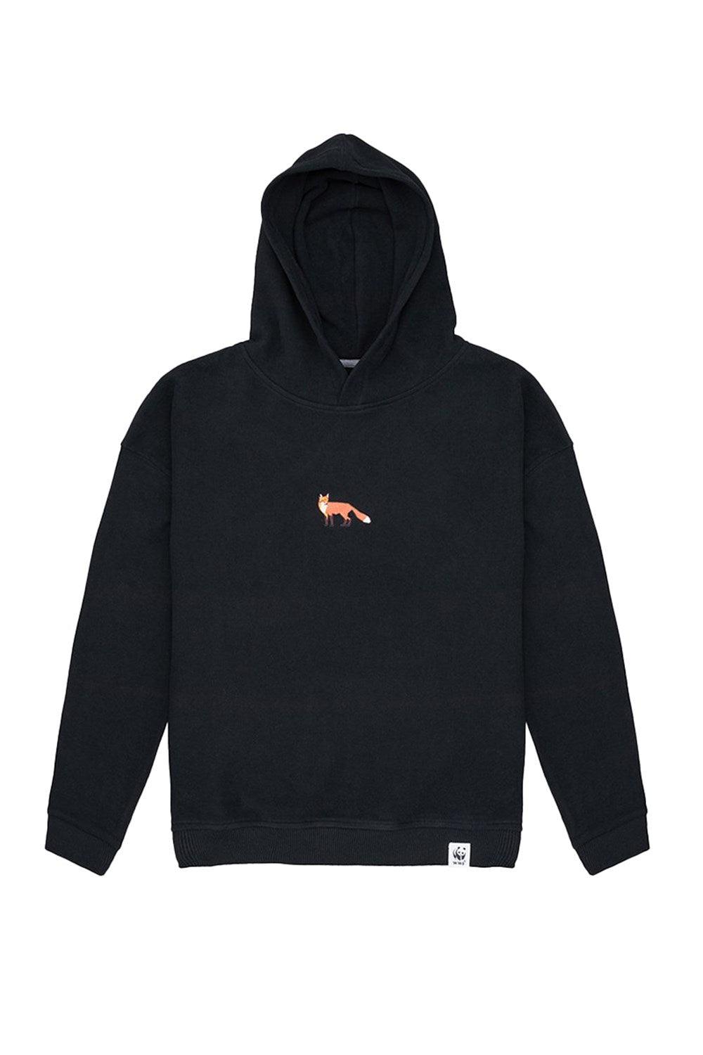 WWF Market-Kızıl Tilki Hoodie - Siyah-Sweatshirts & Hoodies-1-Milagron.com
