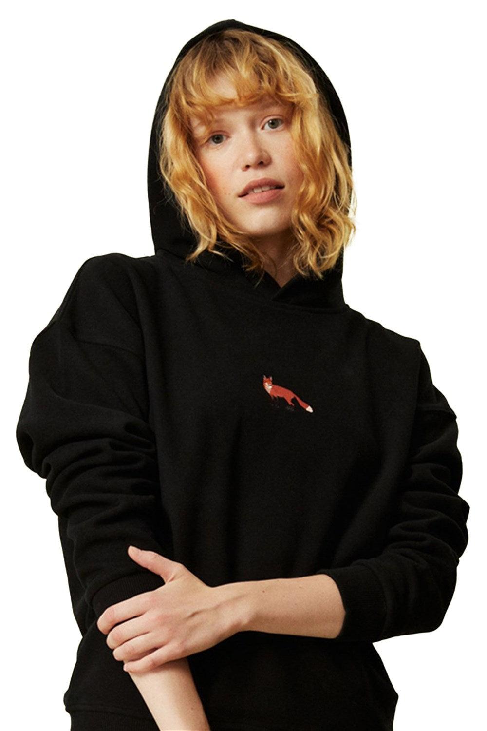 WWF Market-Kızıl Tilki Hoodie - Siyah-Sweatshirts & Hoodies-2-Milagron.com