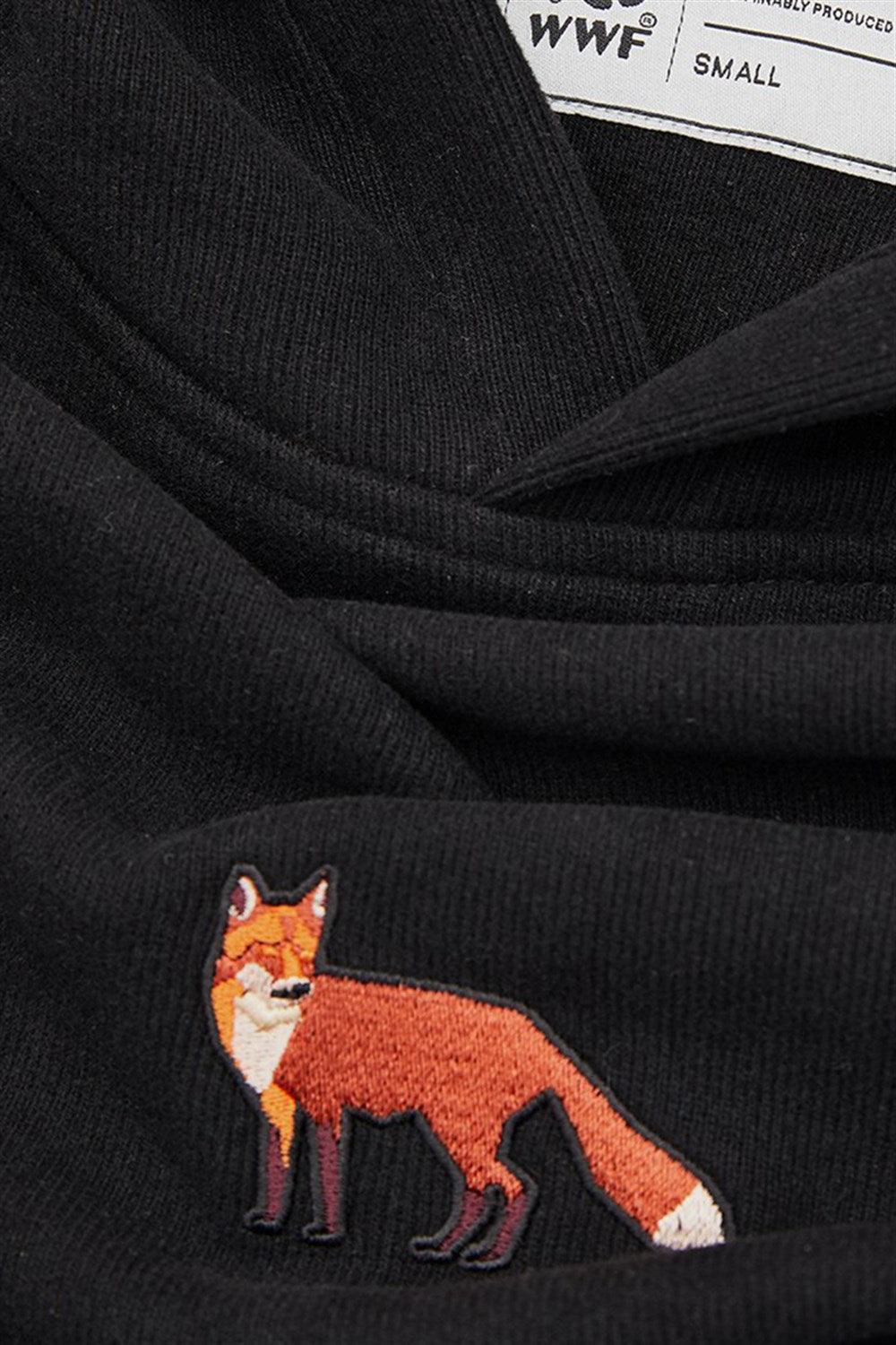 WWF Market-Kızıl Tilki Hoodie - Siyah-Sweatshirts & Hoodies-4-Milagron.com