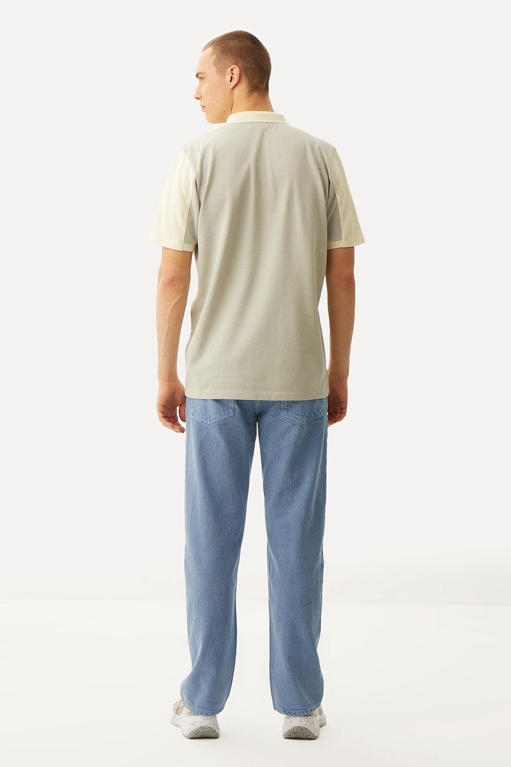 WWF Market-Koala Colorblock Polo Yaka T-Shirt - Gri-T-Shirts-6-Milagron.com