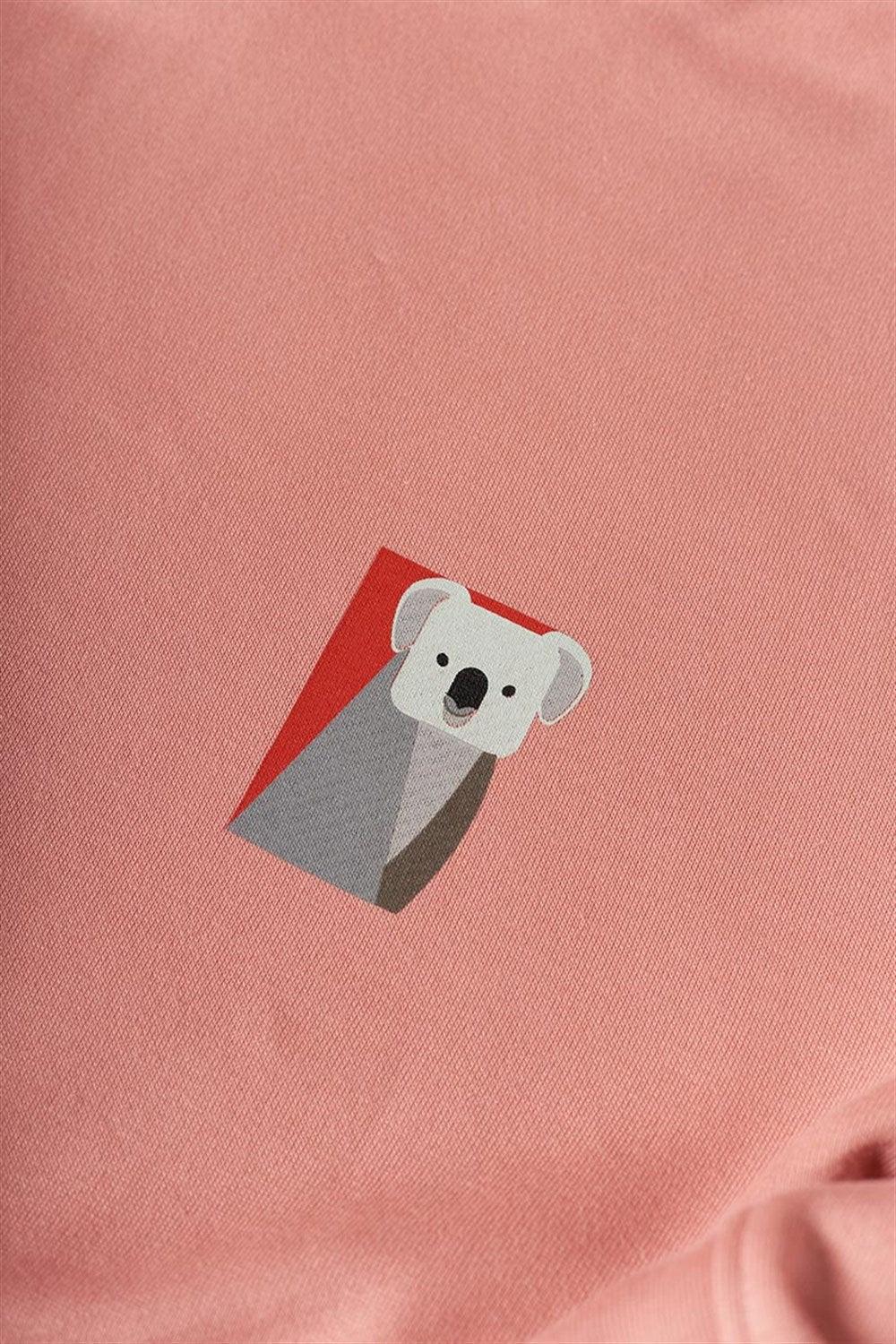 WWF Market-Koala Kanguru Hoodie - Pembe-Sweatshirts & Hoodies-5-Milagron.com