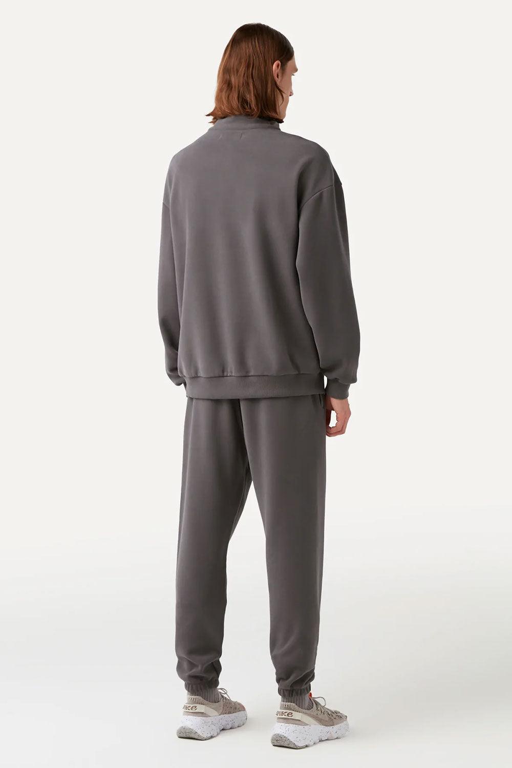 WWF Market-Küçük Mavi Balıkçıl Q-Zip Sweatshirt - Koyu Gri-Sweatshirts & Hoodies-2-Milagron.com