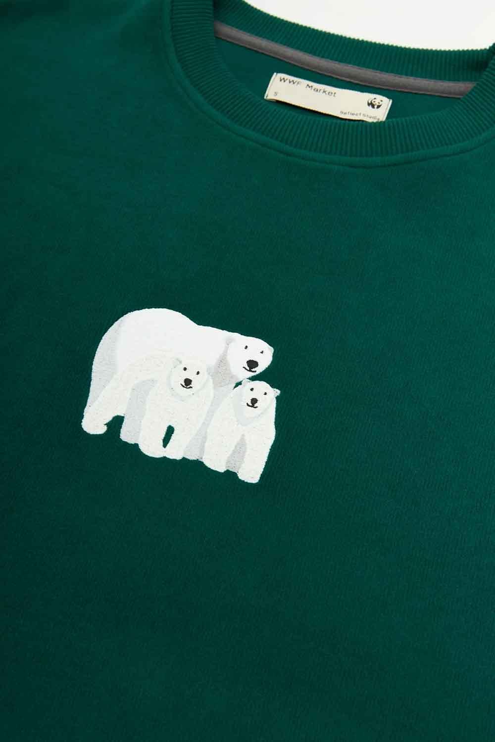 WWF Market-Kutup Ayıları Sweatshirt - Koyu Yeşil-Sweatshirts & Hoodies-2-Milagron.com