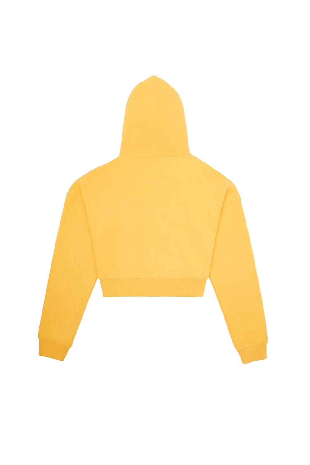 WWF Market-Lama Crop Hoodie - Yellow-Sweatshirts & Hoodies-5-Milagron.com