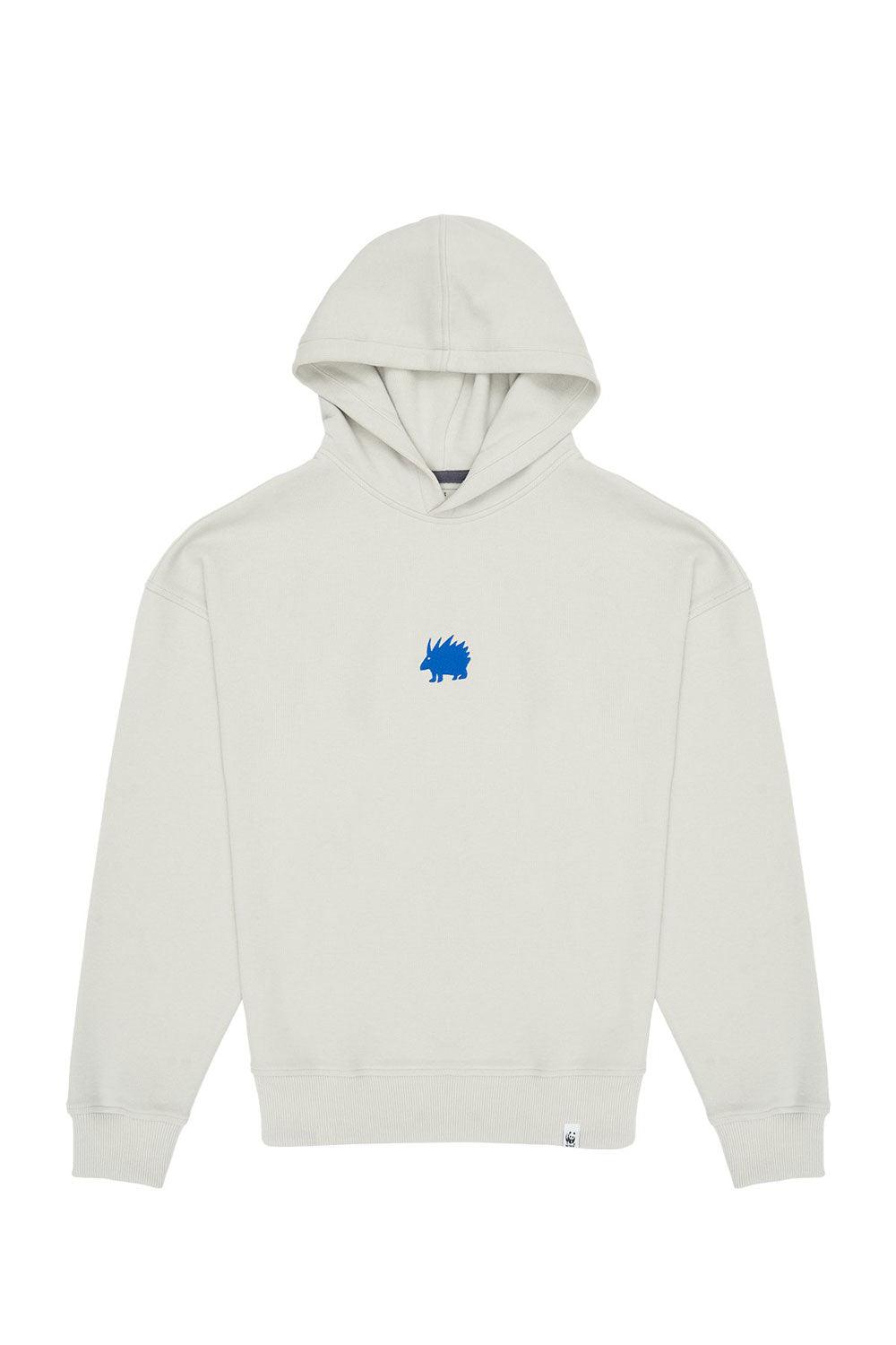 WWF Market-Lar Oklu Kirpi Hoodie - Gri-Sweatshirts & Hoodies-1-Milagron.com