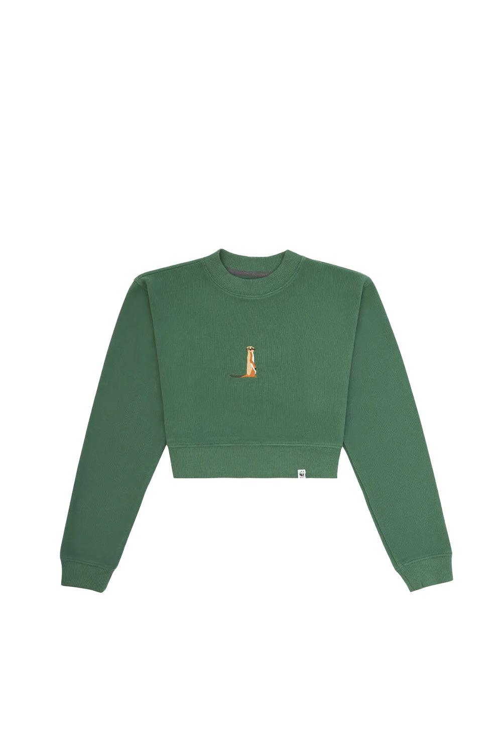 WWF Market-Mirket Crop Sweatshirt - Yeşil-Sweatshirts & Hoodies-1-Milagron.com