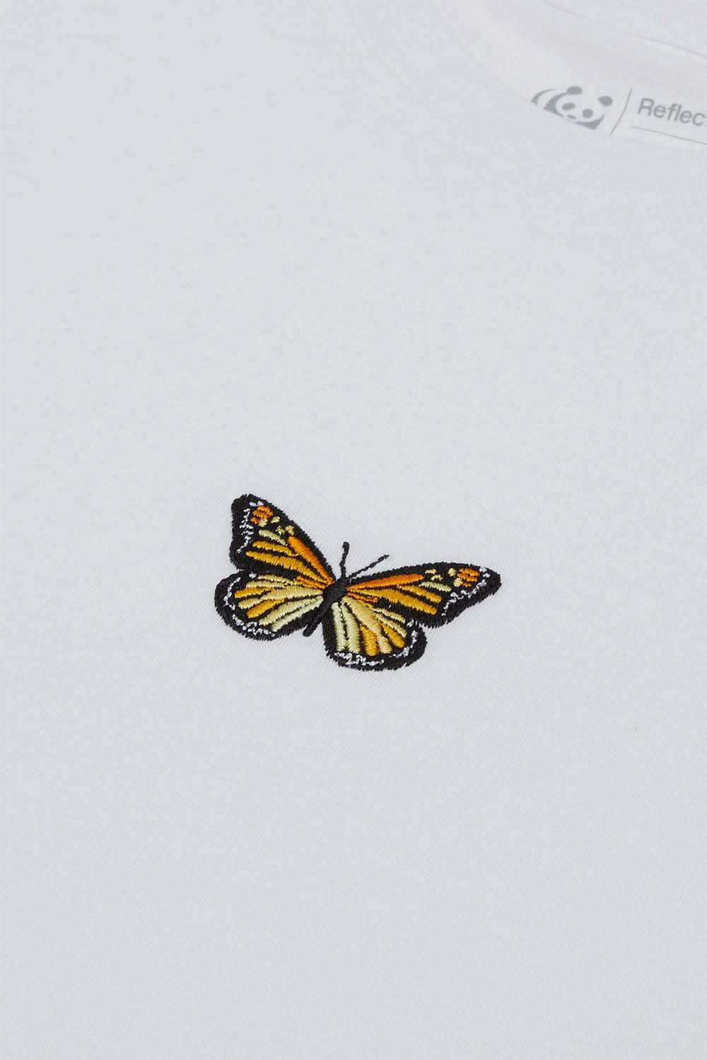 WWF Market-Monark Kelebeği Crop T-shirt - Beyaz-T-Shirts-2-Milagron.com