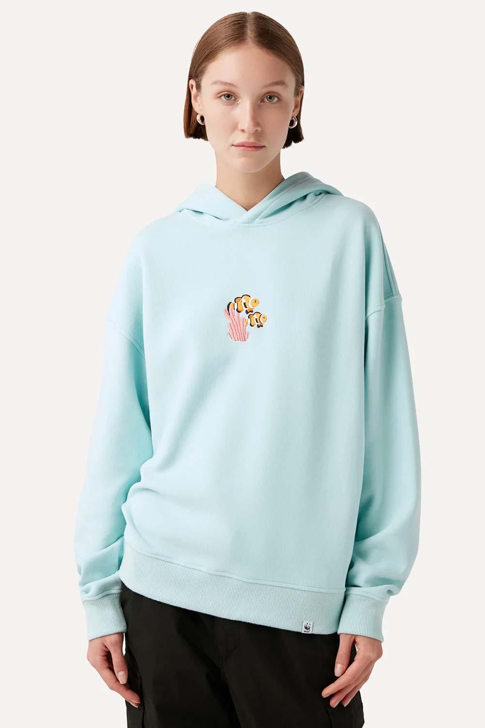 WWF Market-Palyaço Balığı Hoodie - Mavi-Sweatshirts & Hoodies-4-Milagron.com