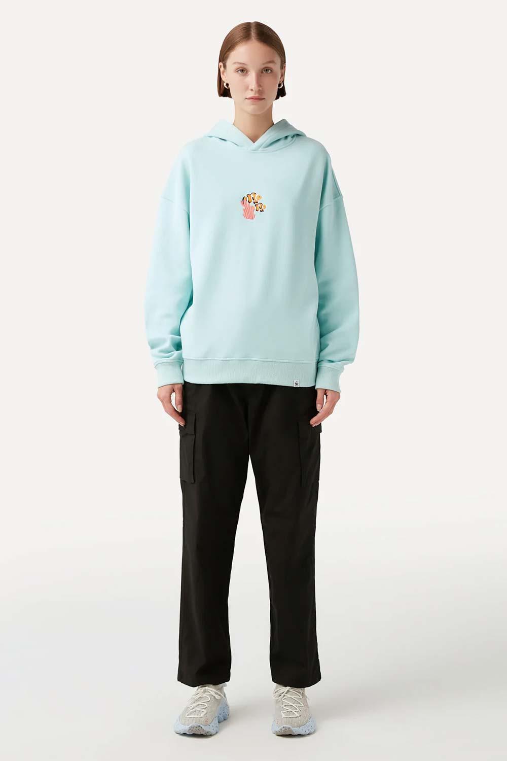 WWF Market-Palyaço Balığı Hoodie - Mavi-Sweatshirts & Hoodies-7-Milagron.com