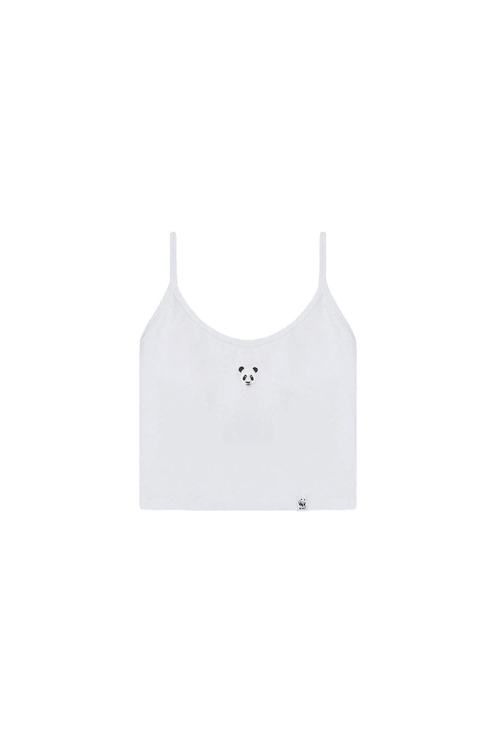 WWF Market-Panda Crop Atlet - Beyaz-T-Shirts-5-Milagron.com