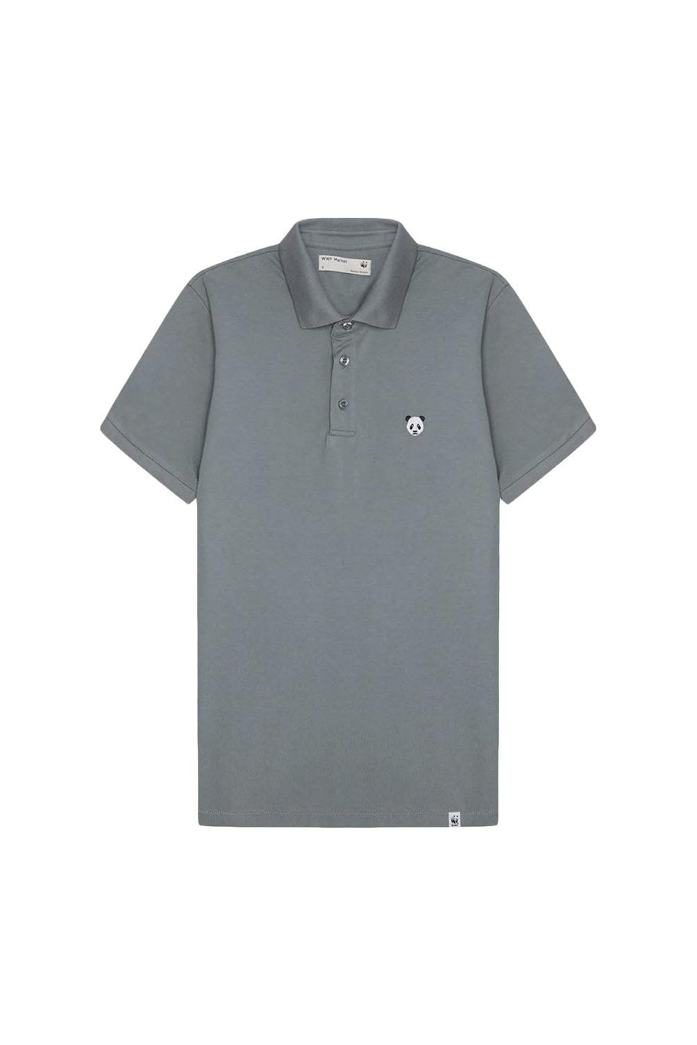WWF Market-Panda Polo Yaka T-shirt - Gri-T-Shirts-1-Milagron.com