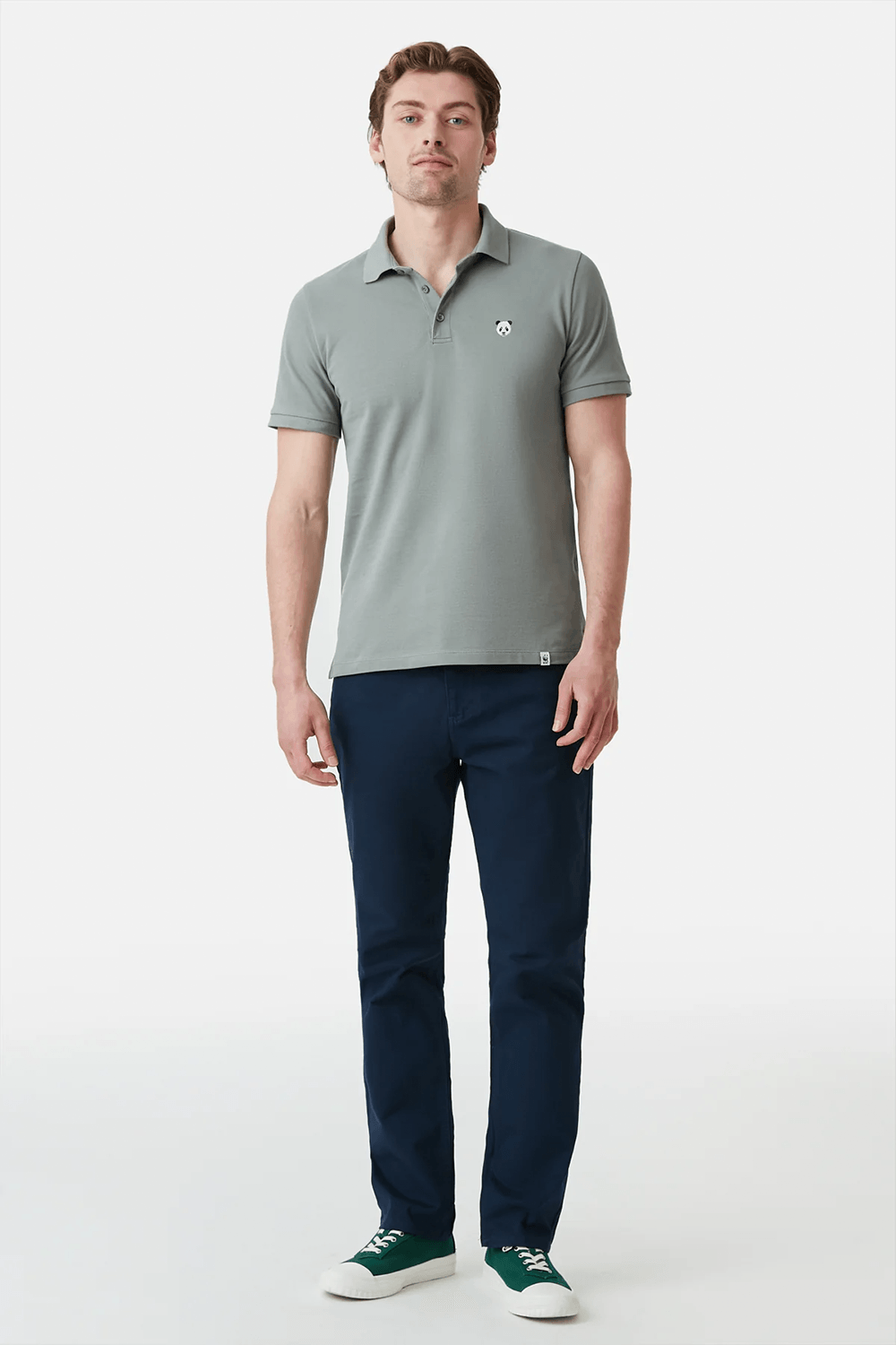 WWF Market-Panda Polo Yaka T-shirt - Gri-T-Shirts-5-Milagron.com