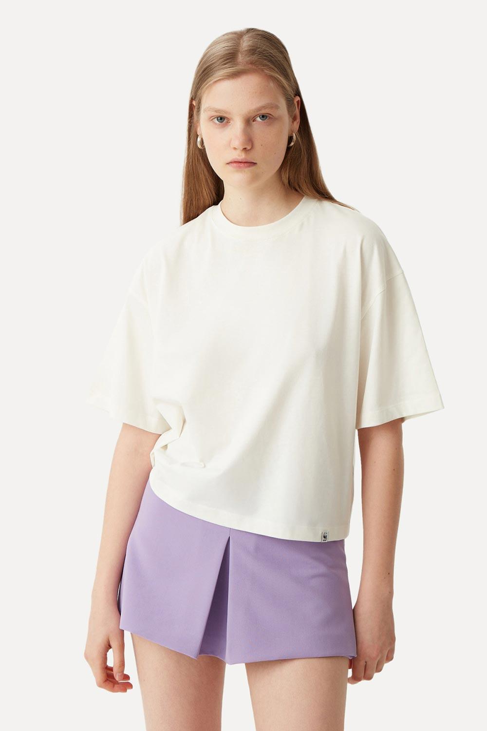 WWF Market-Protect Rights Oversize Crop T-Shirt - Beyaz-T-Shirts-1-Milagron.com