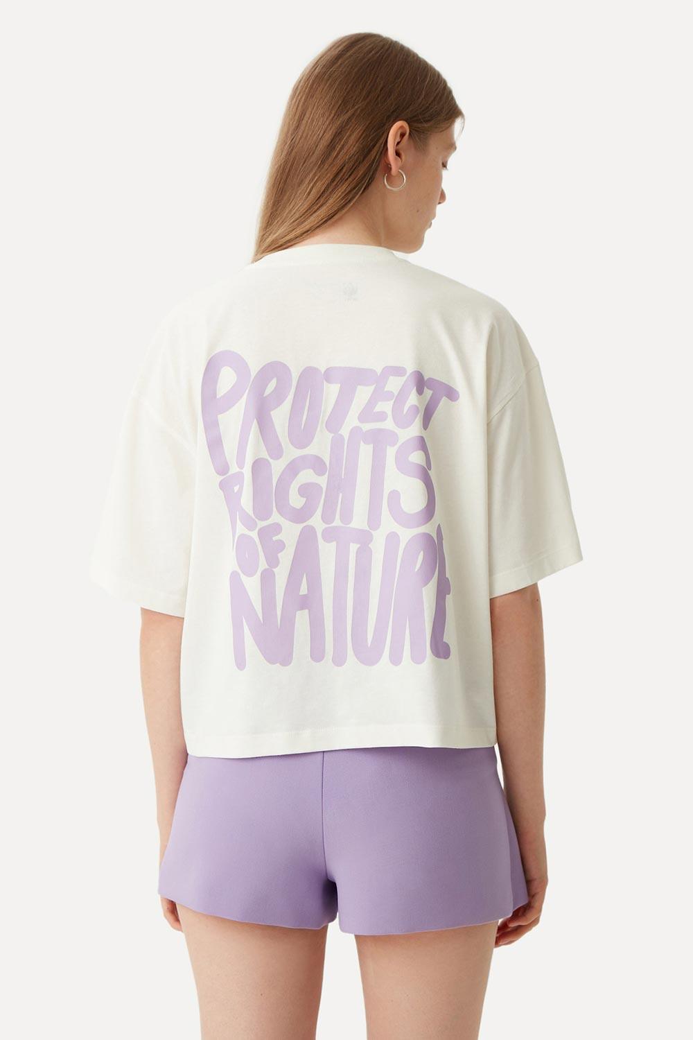 WWF Market-Protect Rights Oversize Crop T-Shirt - Beyaz-T-Shirts-2-Milagron.com
