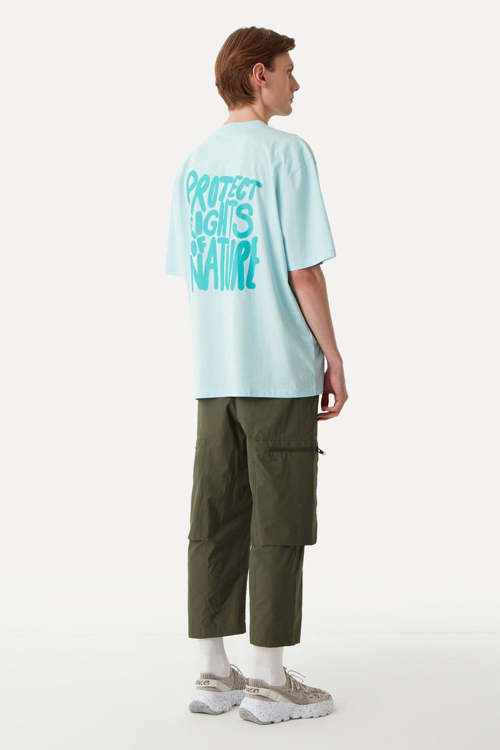 WWF Market-Protect Rights Oversize T-Shirt - Açık Mavi-T-Shirts-6-Milagron.com