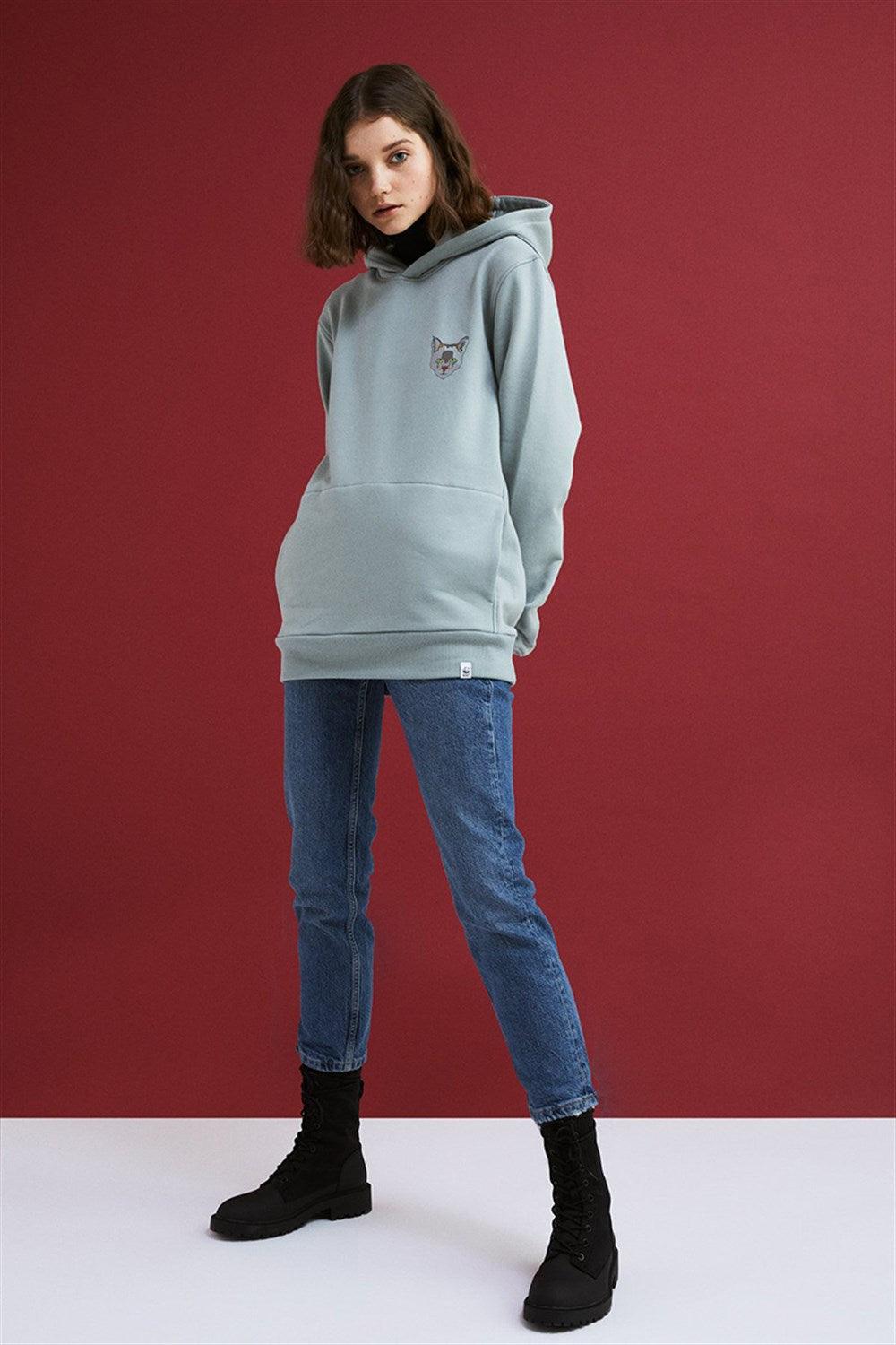 WWF Market-Saz Kedisi Hoodie - Gri-Sweatshirts & Hoodies-2-Milagron.com