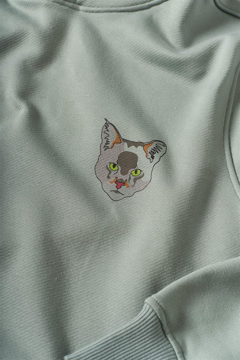 WWF Market-Saz Kedisi Hoodie - Gri-Sweatshirts & Hoodies-6-Milagron.com