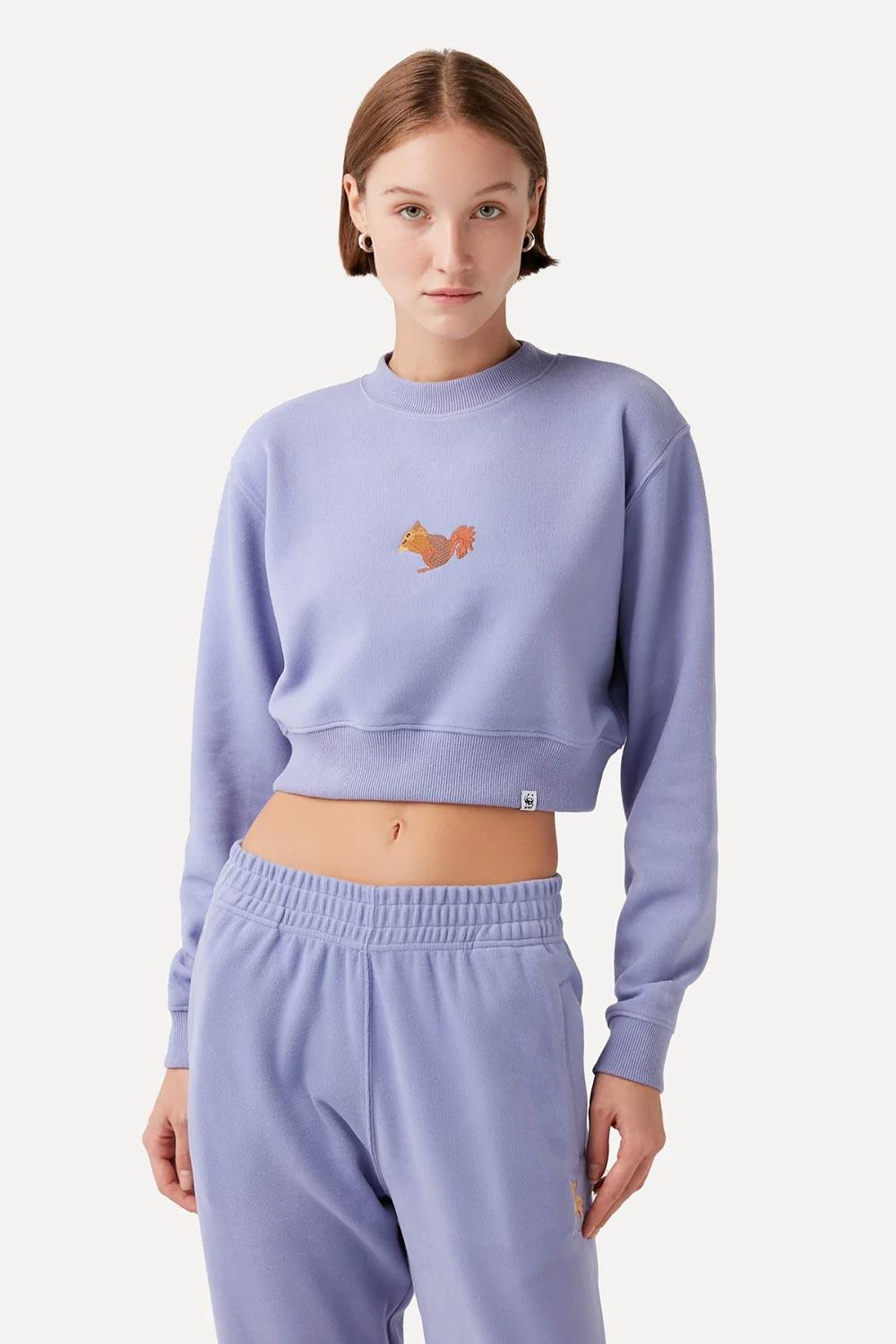 WWF Market-Sincap Crop Sweatshirt - Lila-Sweatshirts & Hoodies-2-Milagron.com