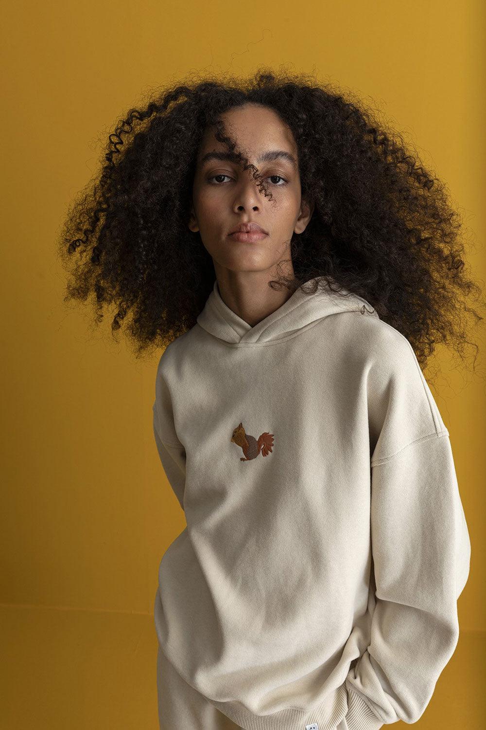 WWF Market-Sincap Hoodie - Parşömen Bej-Sweatshirts & Hoodies-6-Milagron.com