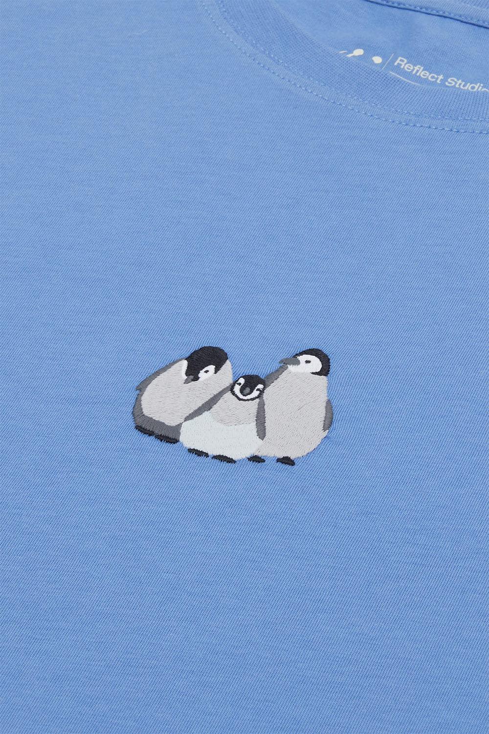 WWF Market-Yavru İmparator Penguen Crop T-shirt - Mavi-T-Shirts-2-Milagron.com