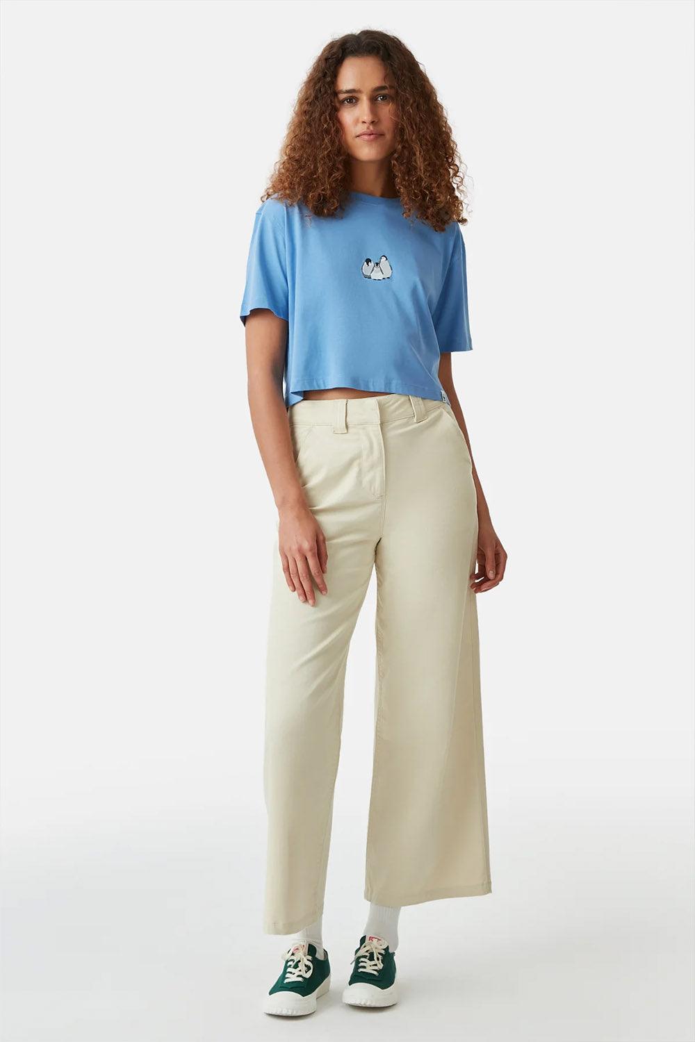 WWF Market-Yavru İmparator Penguen Crop T-shirt - Mavi-T-Shirts-3-Milagron.com