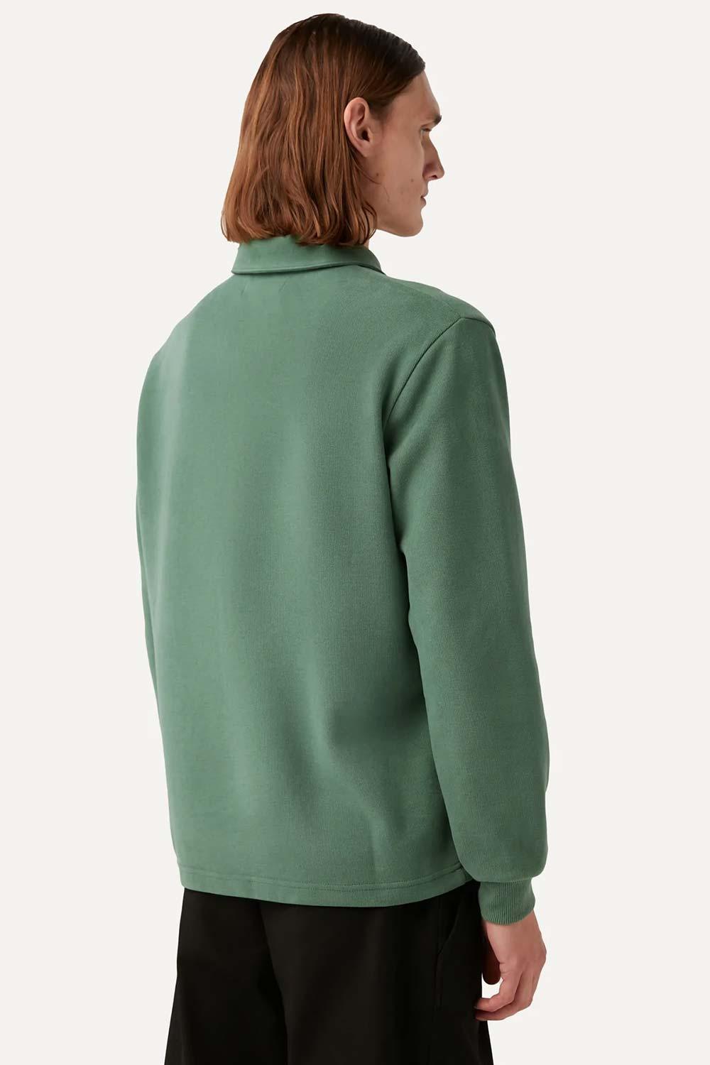 WWF Market-Yer Baykuşu Polo Yaka Sweatshirt - Yeşil-Sweatshirts & Hoodies-6-Milagron.com