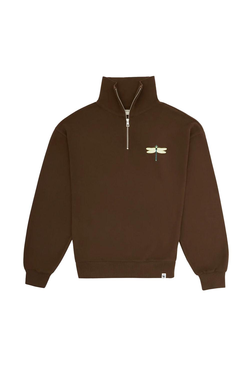 WWF Market-Yusufçuk Q-Zip Sweatshirt - Kahverengi-Sweatshirts & Hoodies-1-Milagron.com