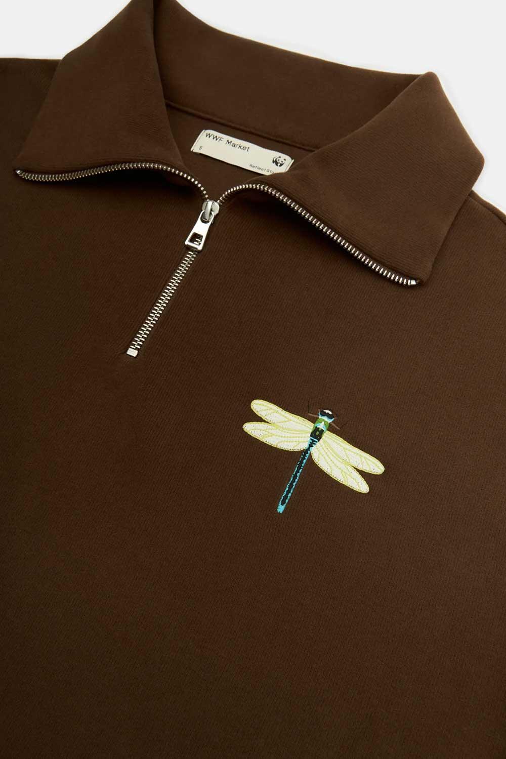 WWF Market-Yusufçuk Q-Zip Sweatshirt - Kahverengi-Sweatshirts & Hoodies-2-Milagron.com