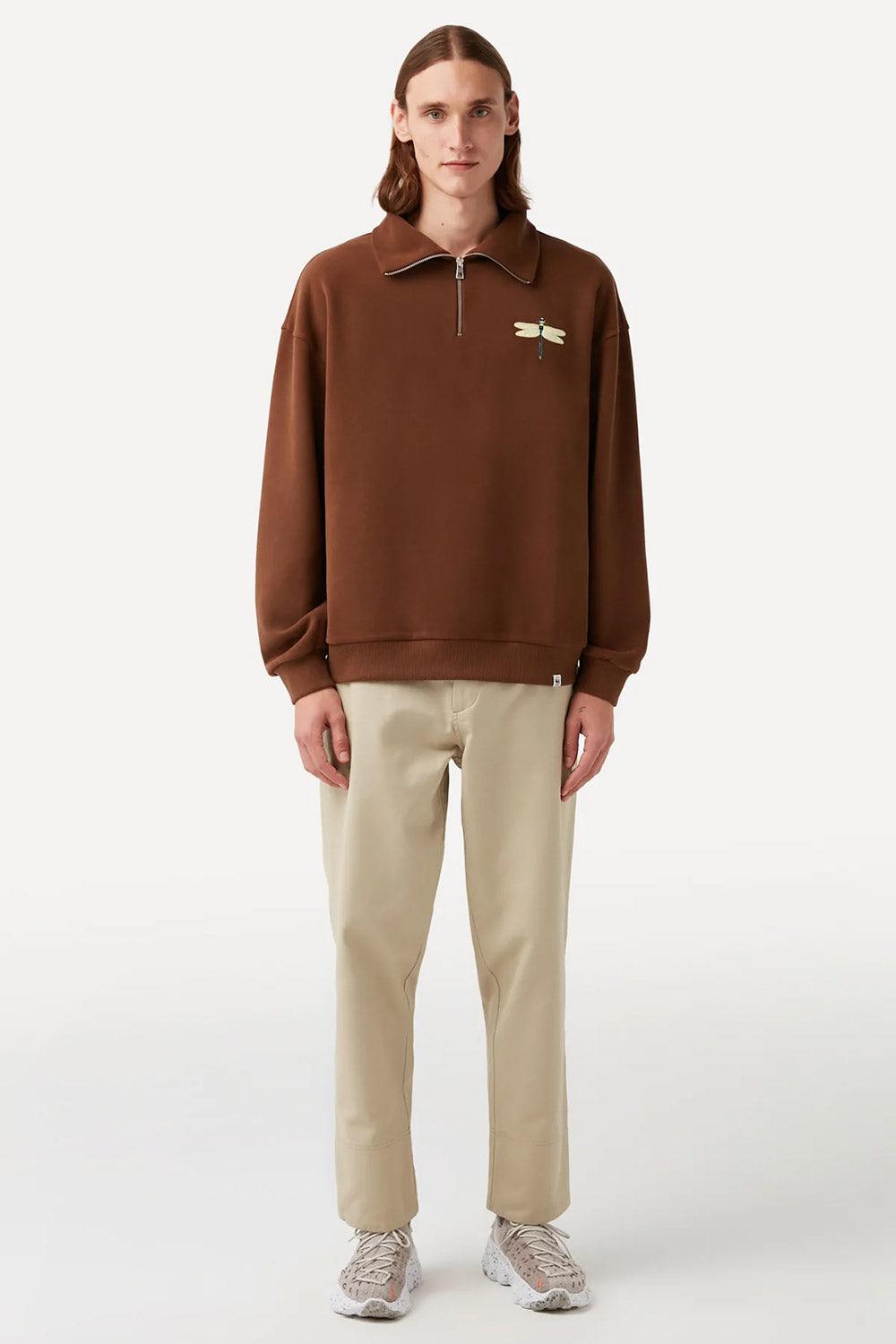 WWF Market-Yusufçuk Q-Zip Sweatshirt - Kahverengi-Sweatshirts & Hoodies-7-Milagron.com