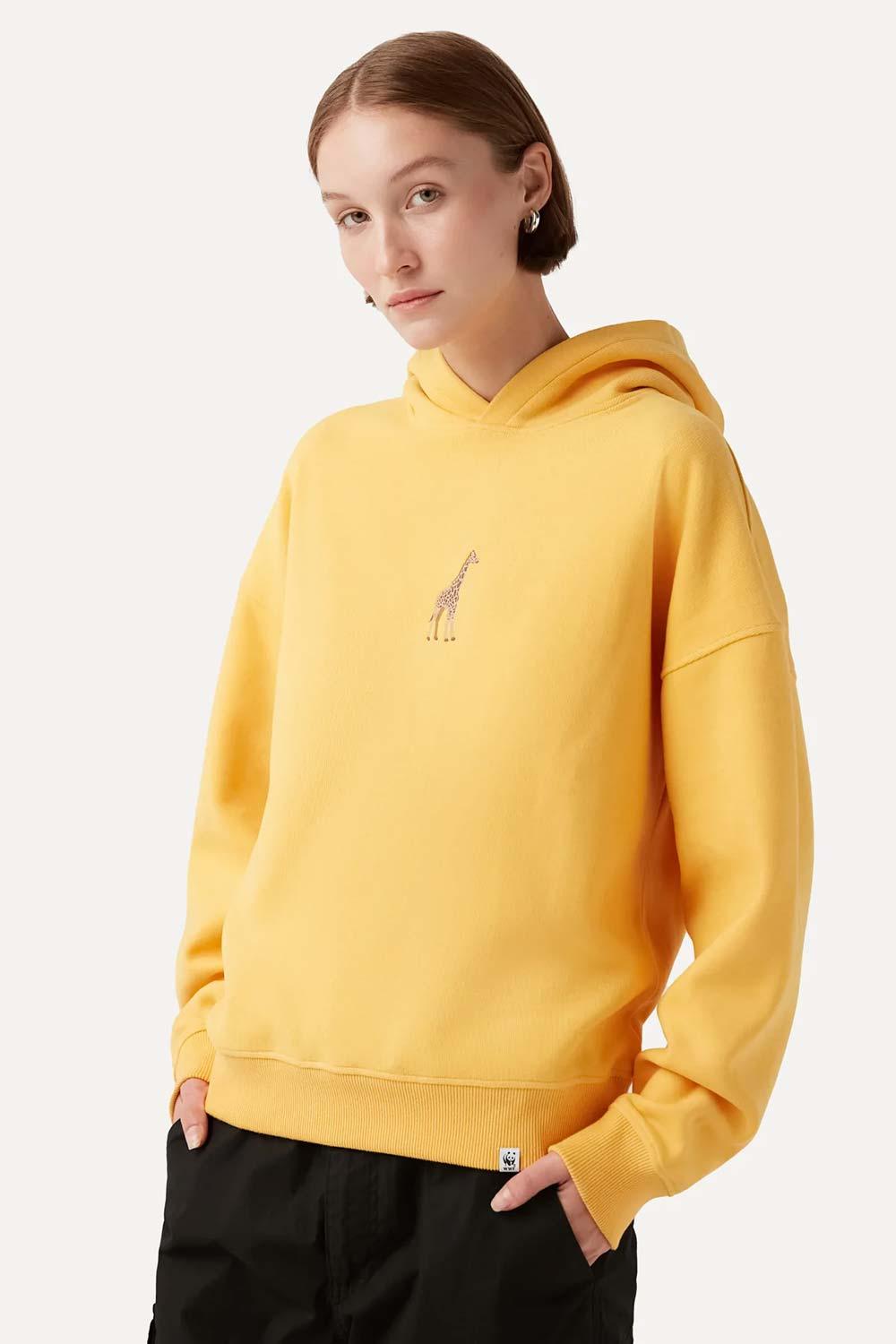 WWF Market-Zürafa Hoodie - Sarı-Sweatshirts & Hoodies-4-Milagron.com