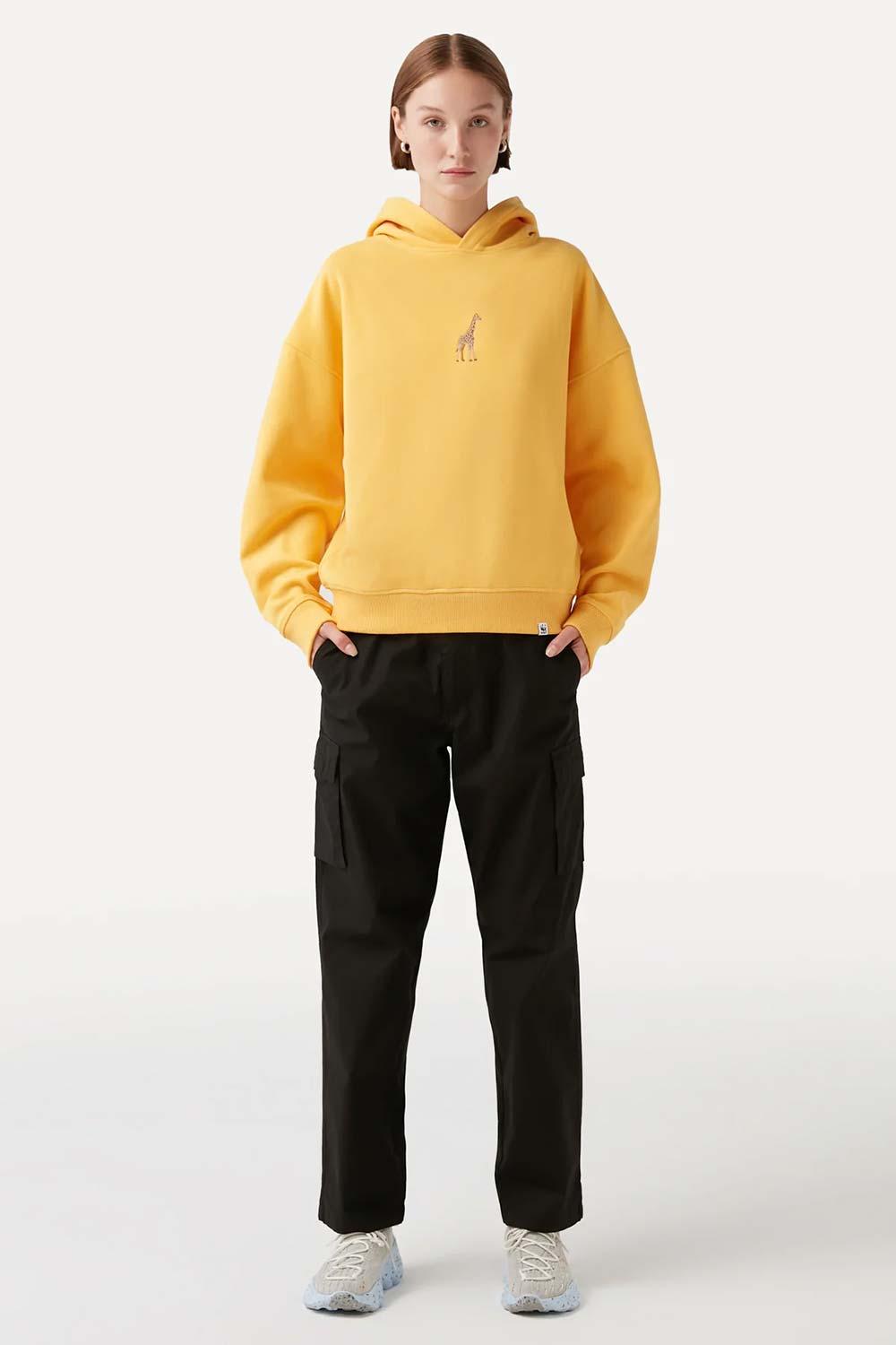 WWF Market-Zürafa Hoodie - Sarı-Sweatshirts & Hoodies-5-Milagron.com