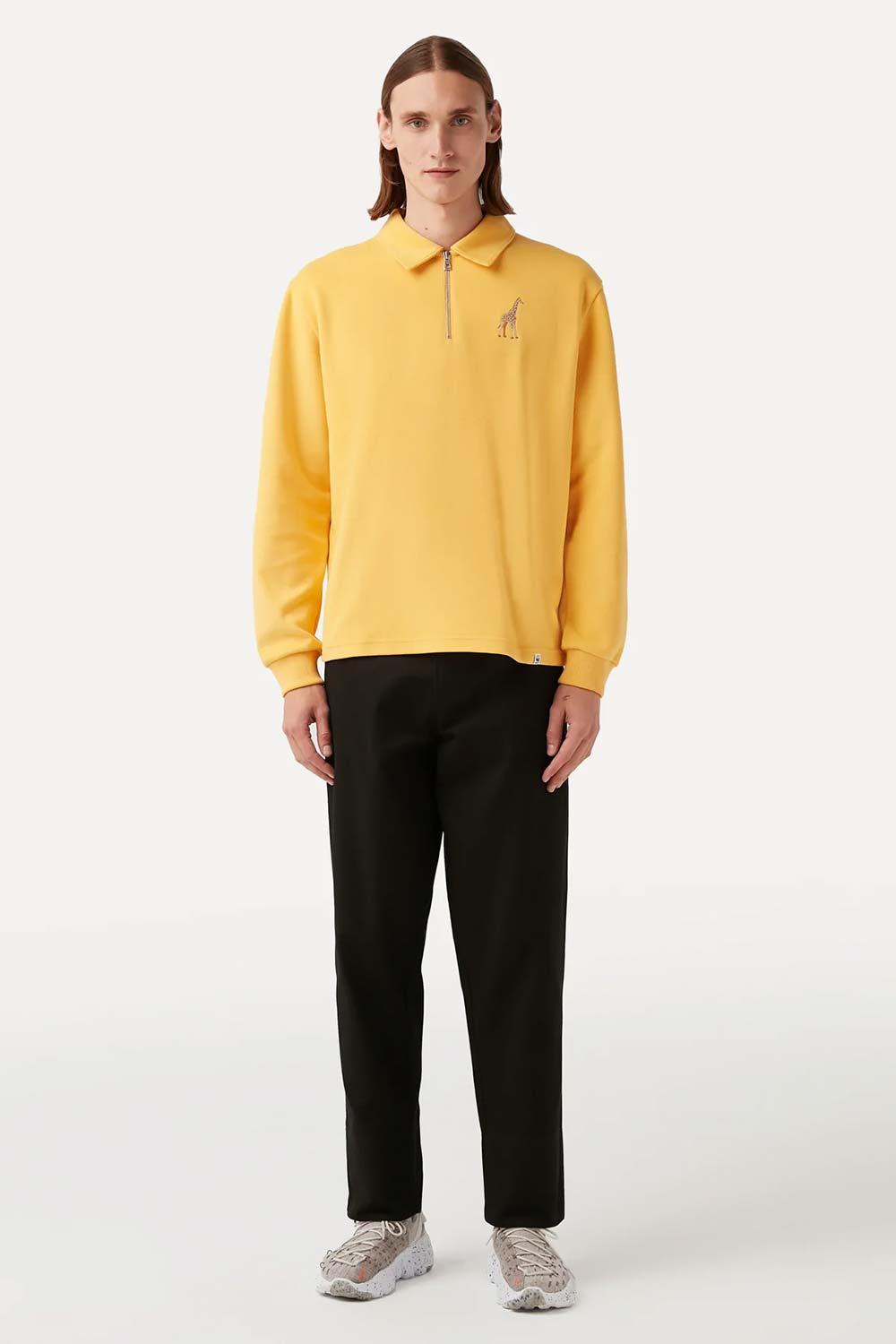 WWF Market-Zürafa Polo Yaka Sweatshirt - Sarı-Sweatshirts & Hoodies-8-Milagron.com