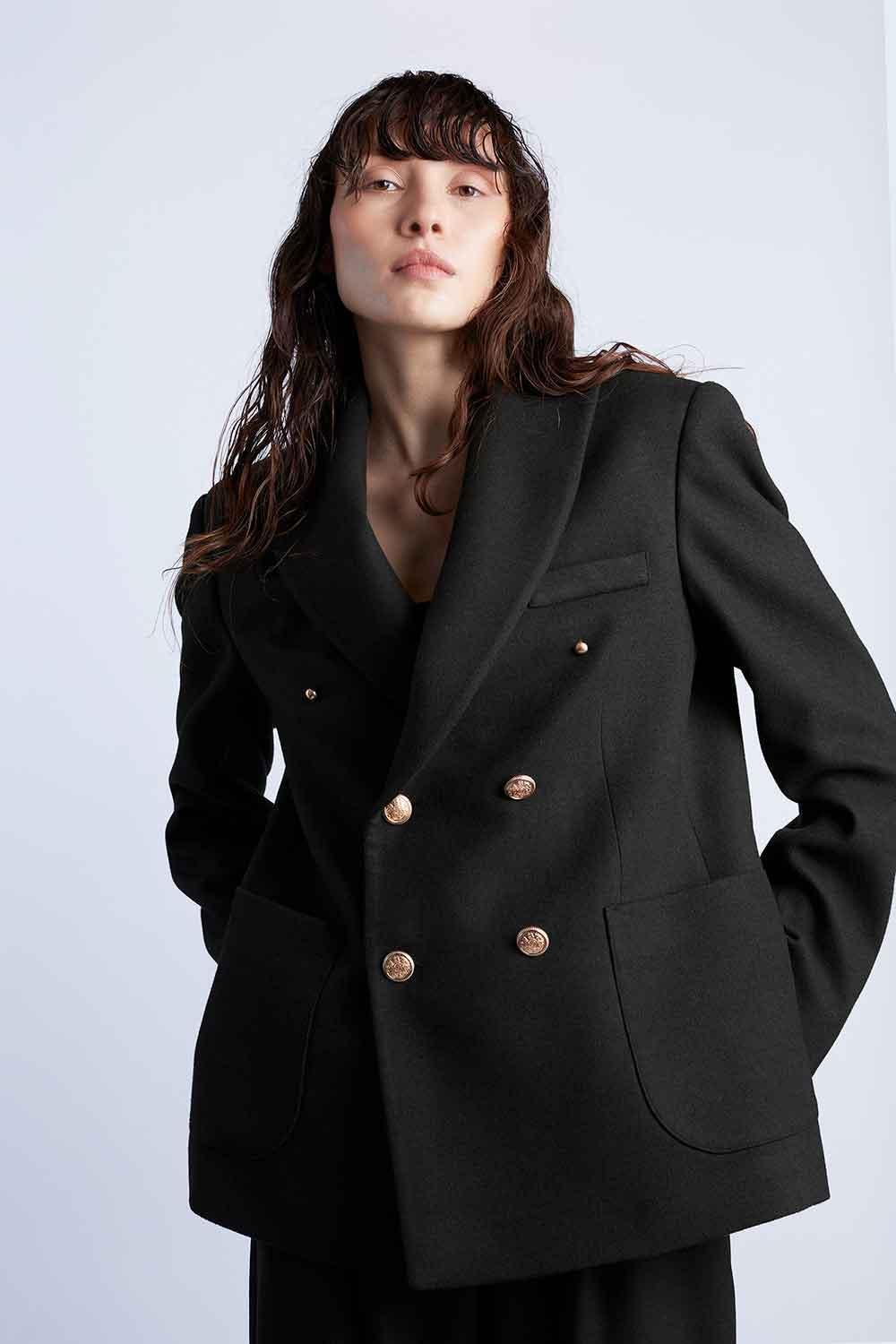 Wabi Sabi-Anchor Kruvaze Ceket-Ceket-1-Milagron.com