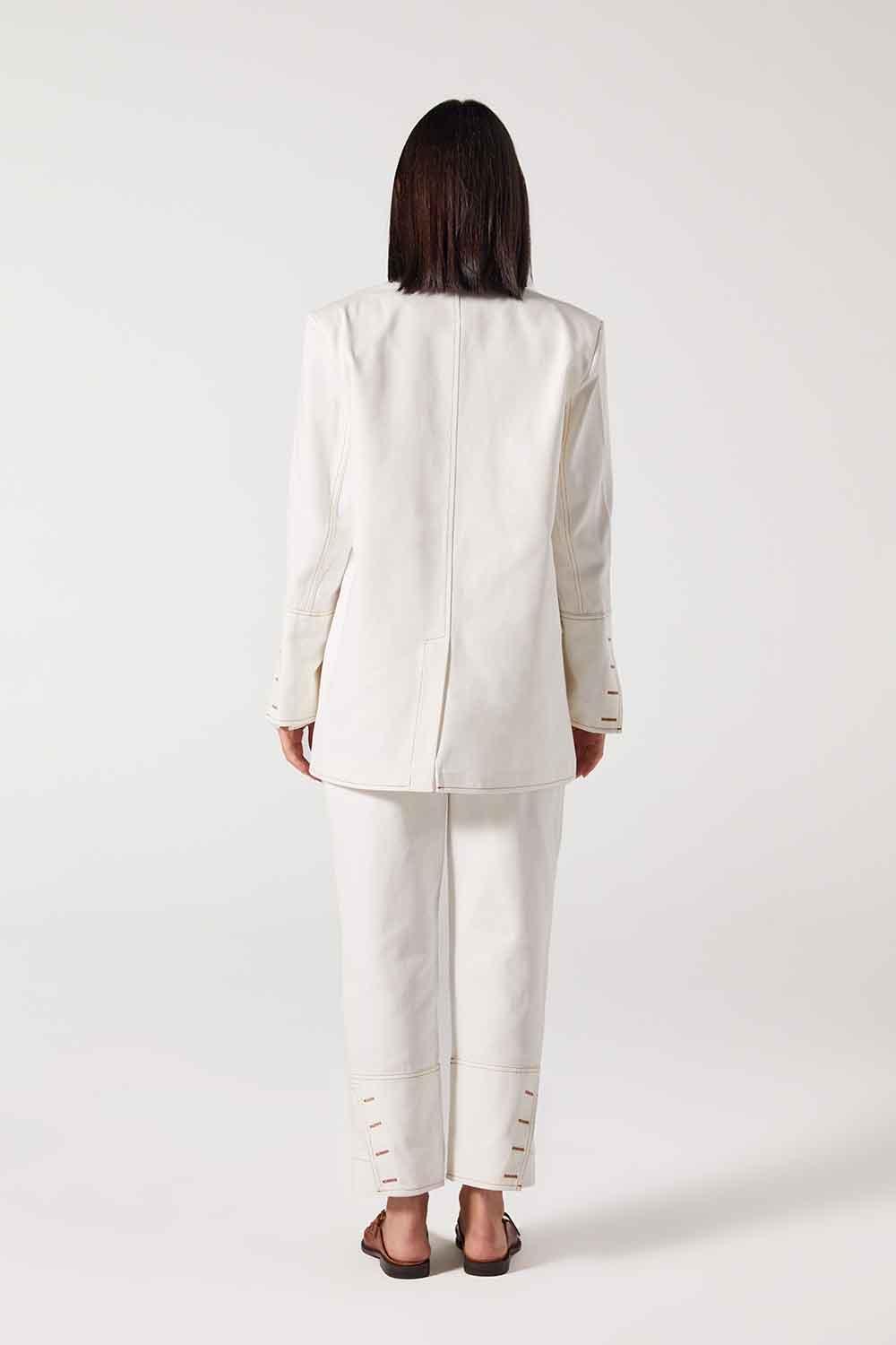 Wabi Sabi-Christopher Beyaz Kot Pantolon-Kot Pantolon-3-Milagron.com