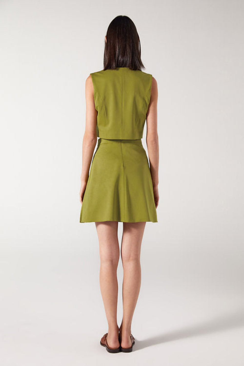 Wabi Sabi-Cle Yeşil Mini Etek-Etek-5-Milagron.com