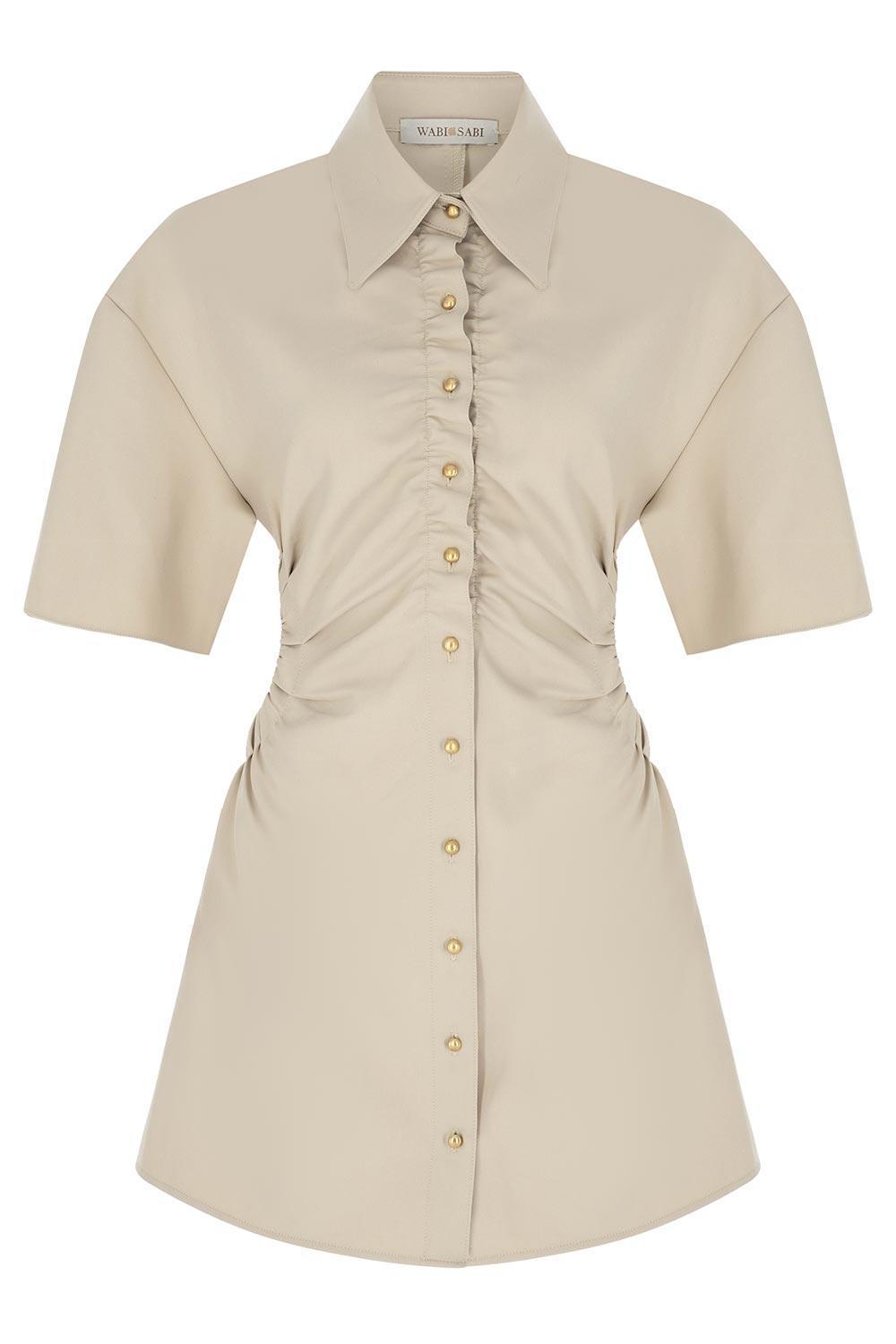 Wabi Sabi-Dorato Bej Elbise-Elbise-1-Milagron.com