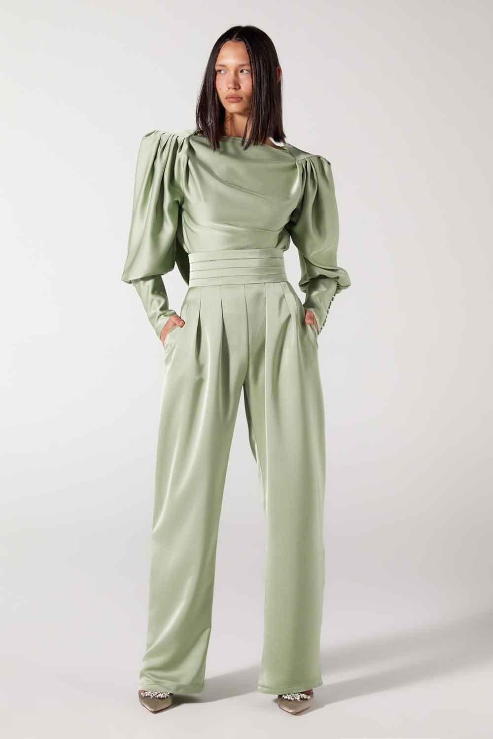 Wabi Sabi-Mbç Su Yeşilil Pantolon-Pantolon-1-Milagron.com