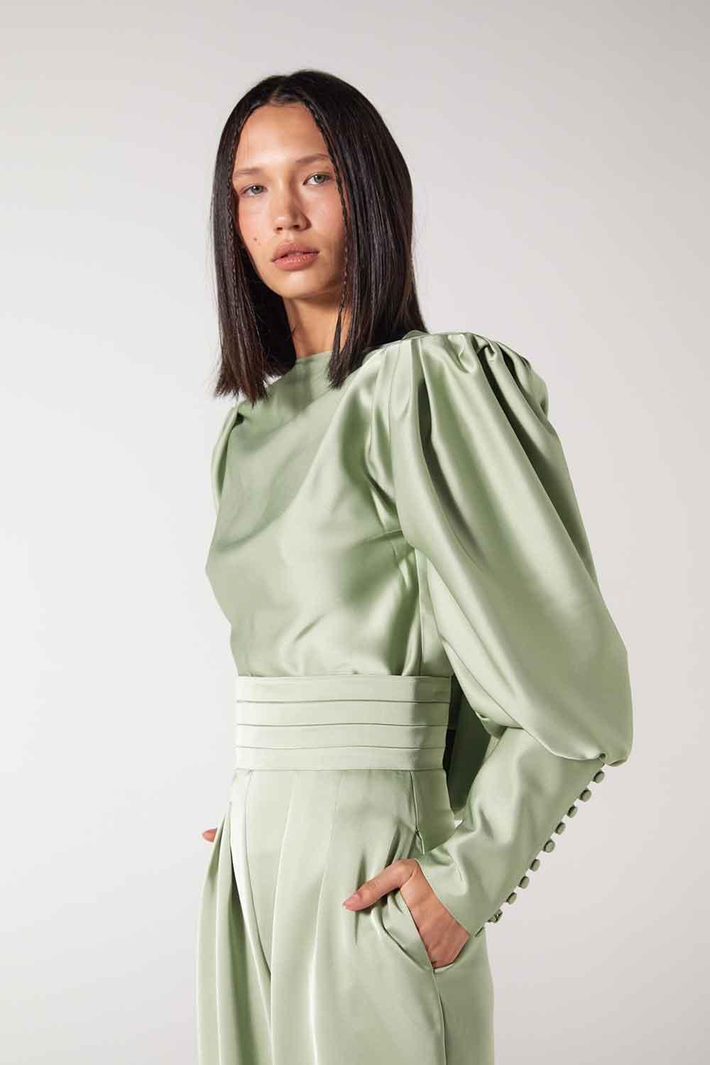 Wabi Sabi-Mbç Su Yeşilil Pantolon-Pantolon-2-Milagron.com