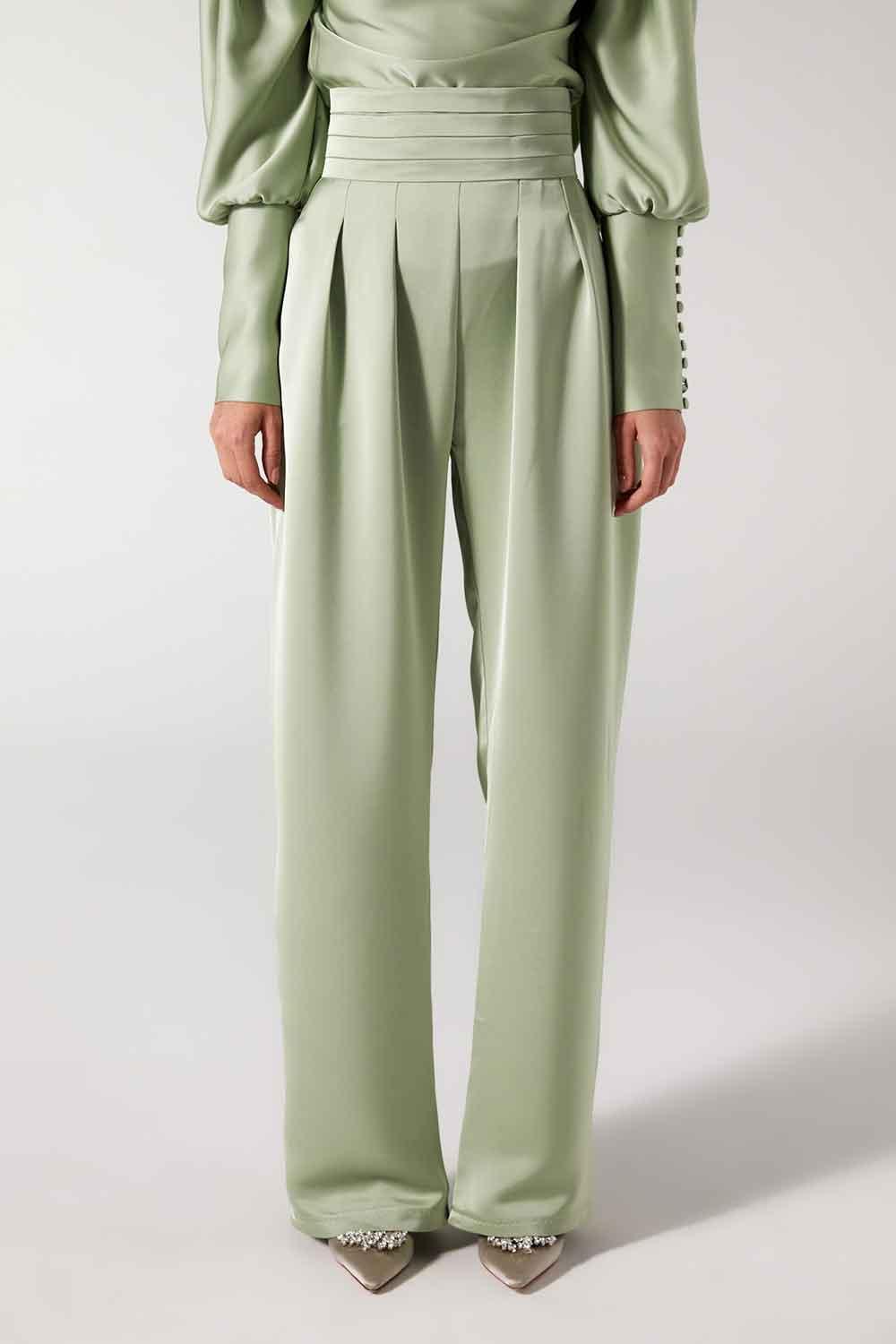 Wabi Sabi-Mbç Su Yeşilil Pantolon-Pantolon-6-Milagron.com