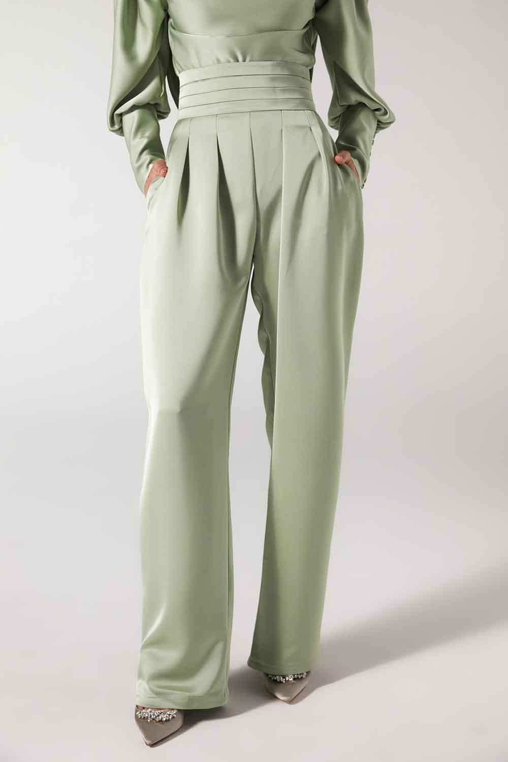 Wabi Sabi-Mbç Su Yeşilil Pantolon-Pantolon-7-Milagron.com