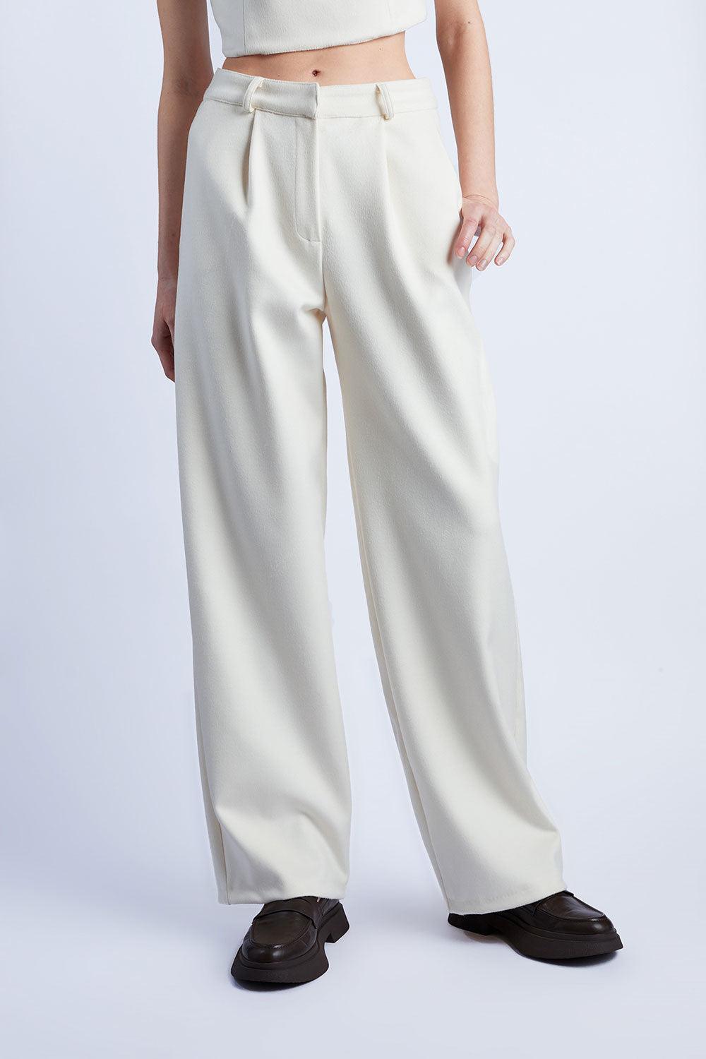 Wabi Sabi-Sail Bej Kaşmir Pantolon-Kumaş Pantolon-3-Milagron.com