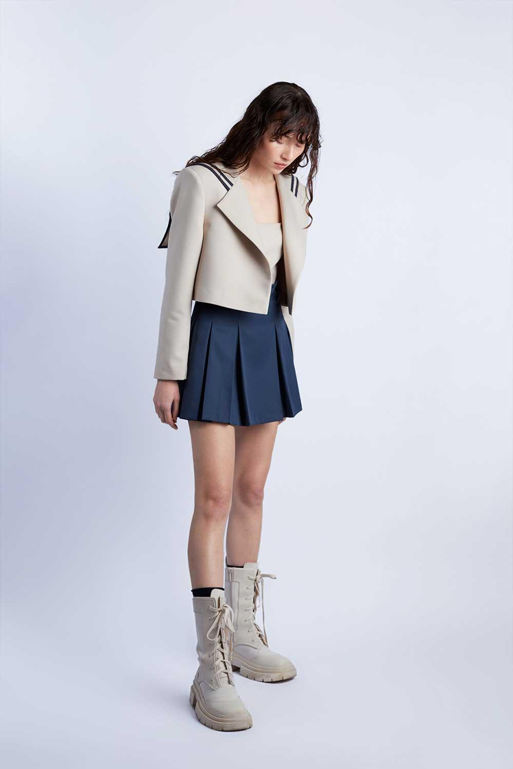 Wabi Sabi-Sail Crop Bej Ceket-Ceket-2-Milagron.com