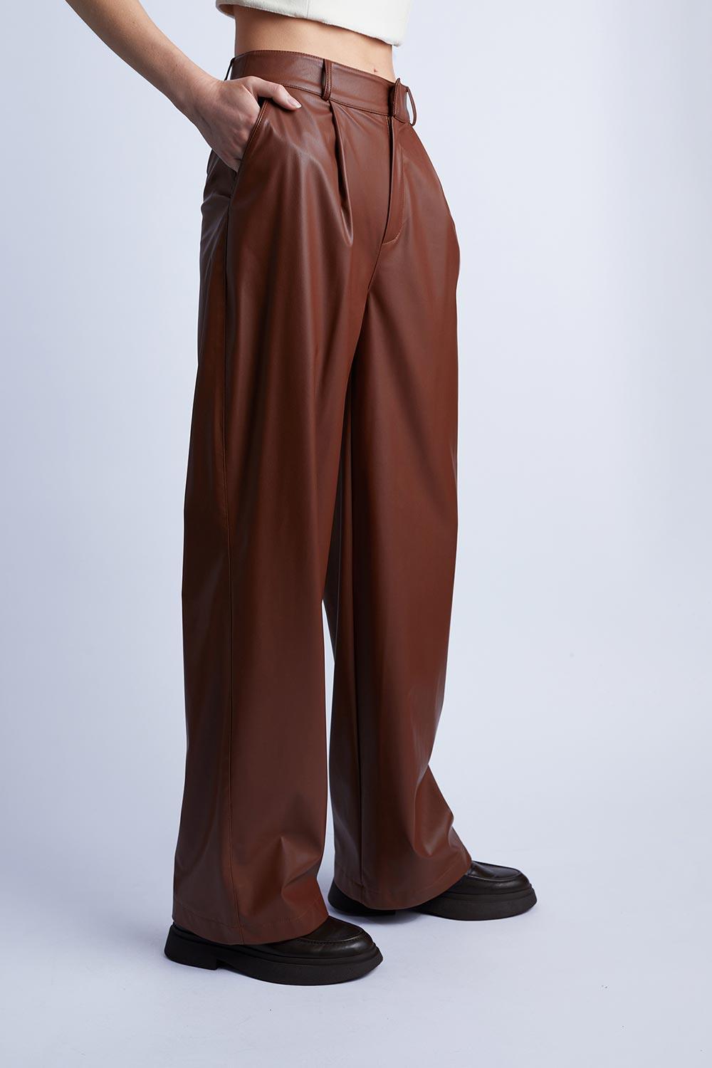 Wabi Sabi-Sheryl Taba Deri Pantolon-Deri Pantolon-3-Milagron.com