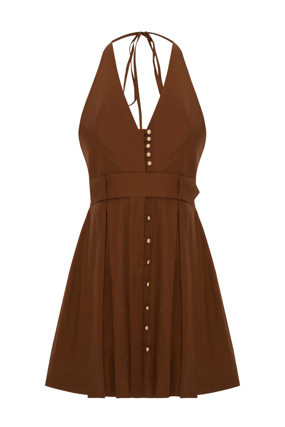 Wabi Sabi-Sole Kahverengi Elbise-Elbise-1-Milagron.com