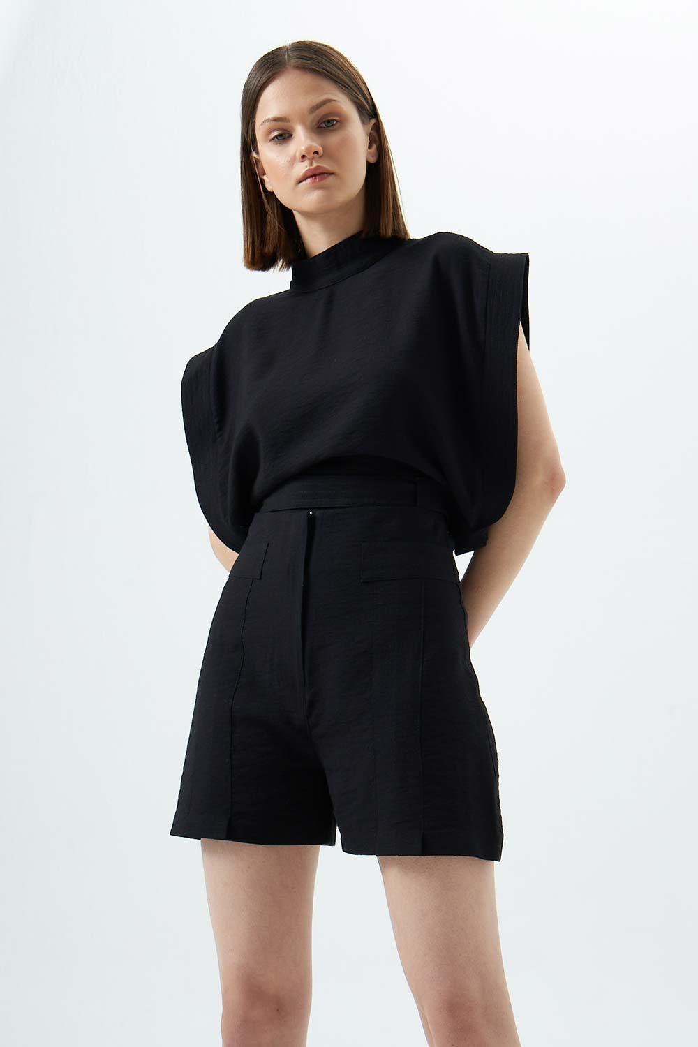 Wabi Sabi-Tyra Top Siyah-Top-1-Milagron.com