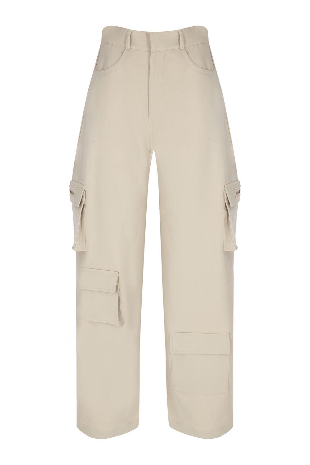 Wabi Sabi-Vento Bej Pantolon-Kumaş Pantolon-1-Milagron.com