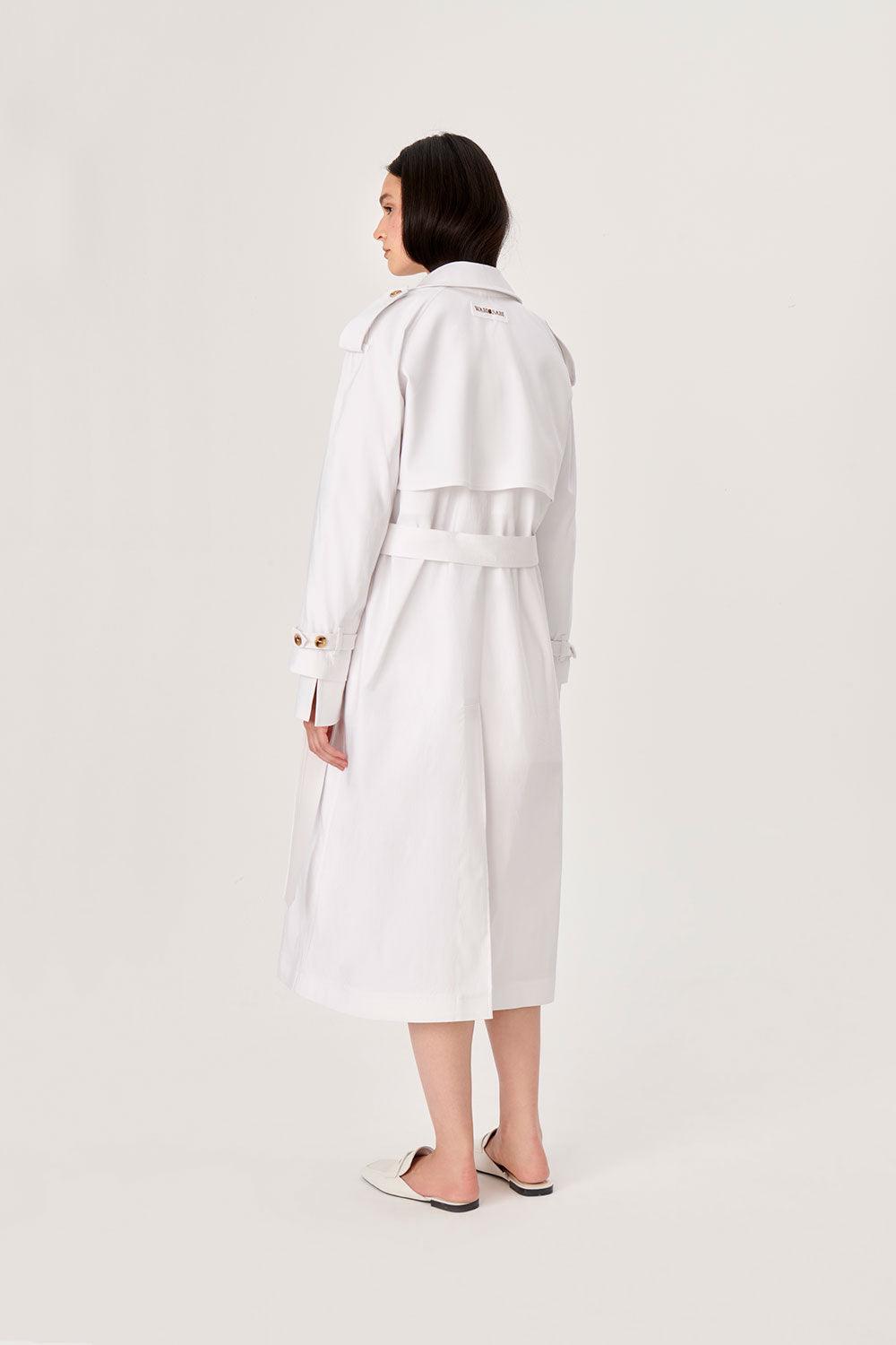 Wabi Sabi-Vento Beyaz Trençkot-Trençkot-4-Milagron.com