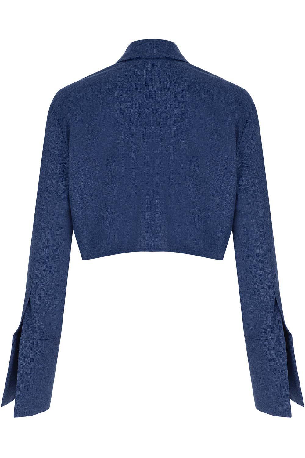 Wabi Sabi-Vento Mavi Keten Gömlek-Gömlek-3-Milagron.com