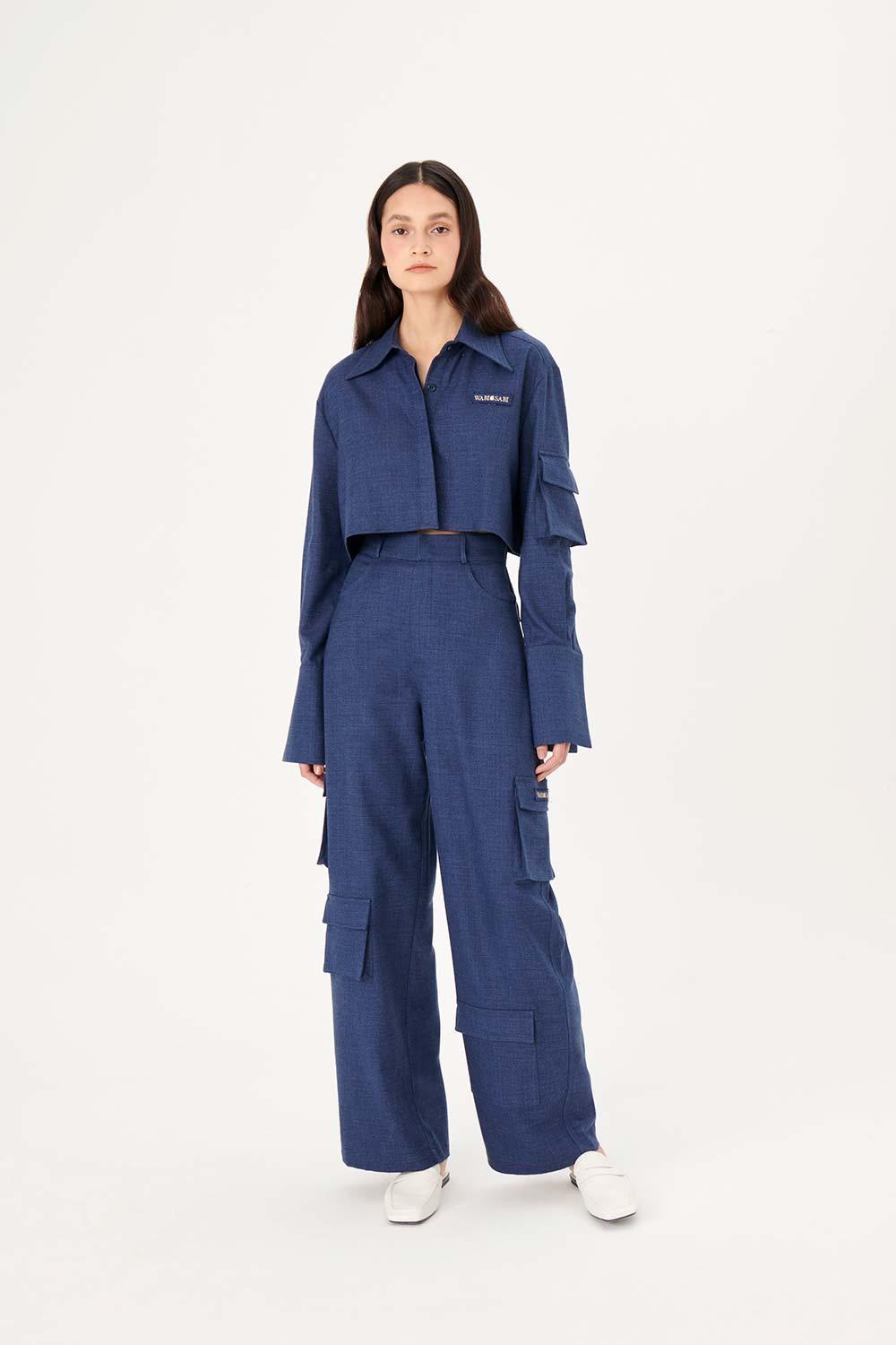 Wabi Sabi-Vento Mavi Keten Gömlek-Gömlek-4-Milagron.com